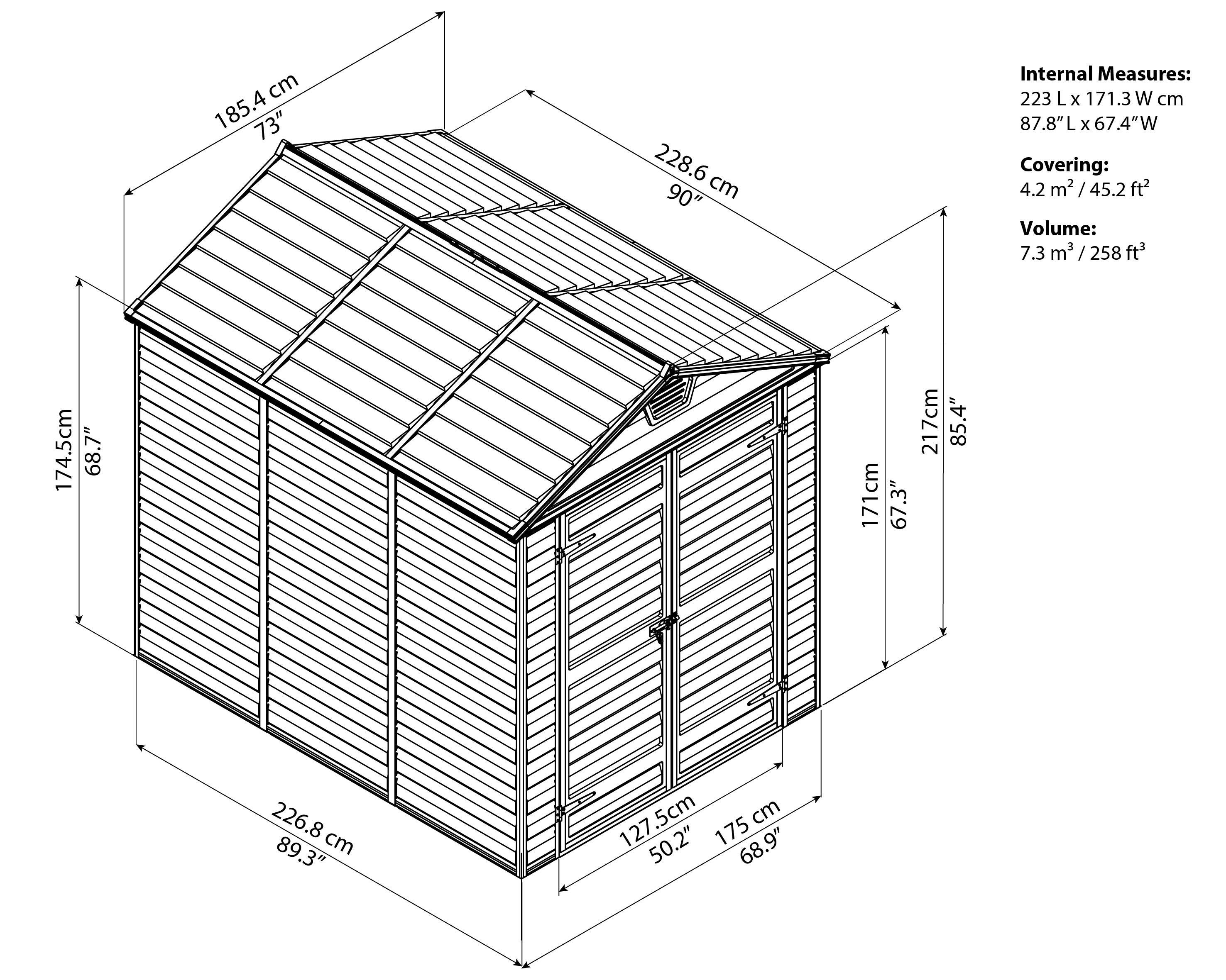 Abri de jardin polycarbonate CANOPIA BY PALRAM Skylight, 4.2 m² - 3