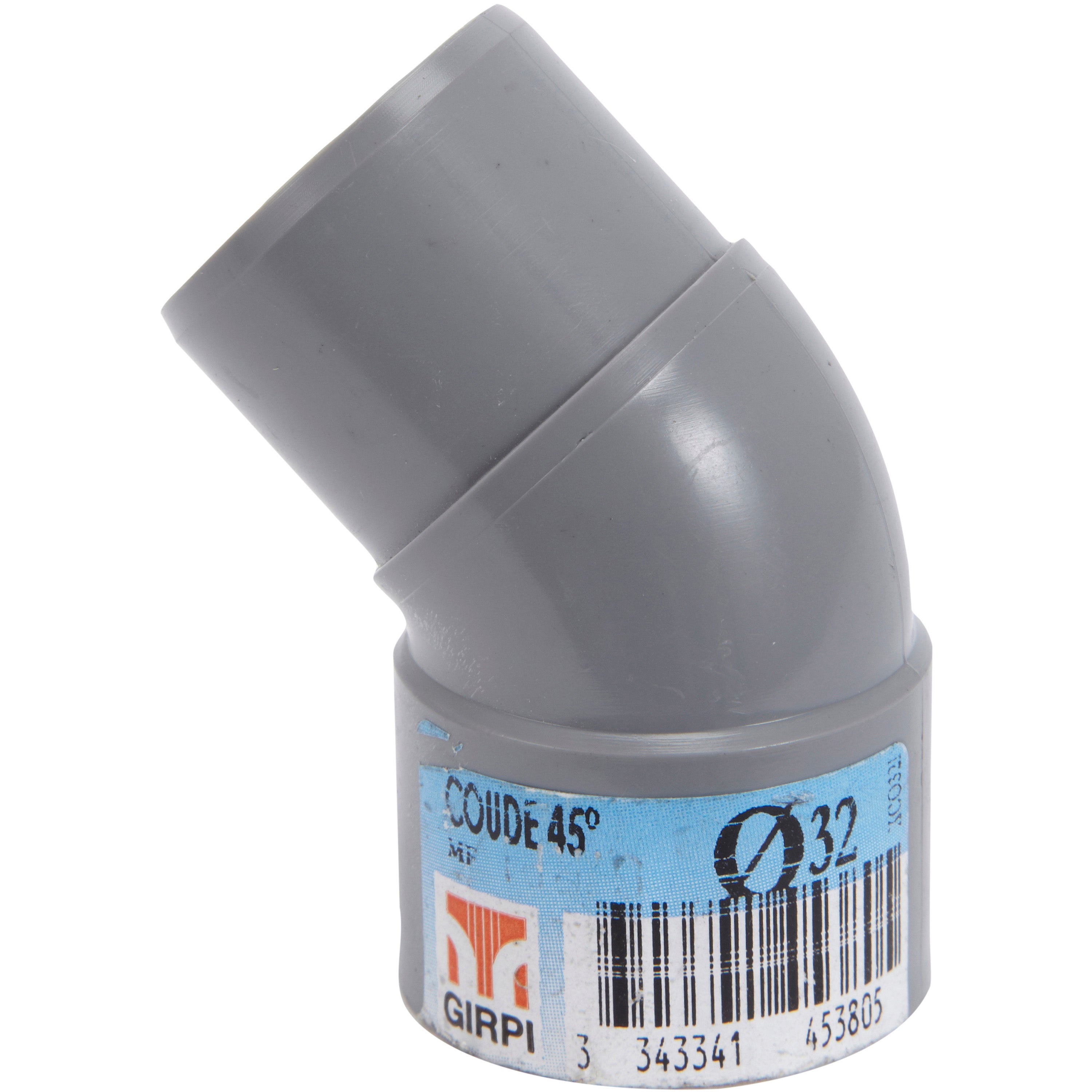 Coude 45° en pvc à coller, femelle / mâle, D.32 - 2