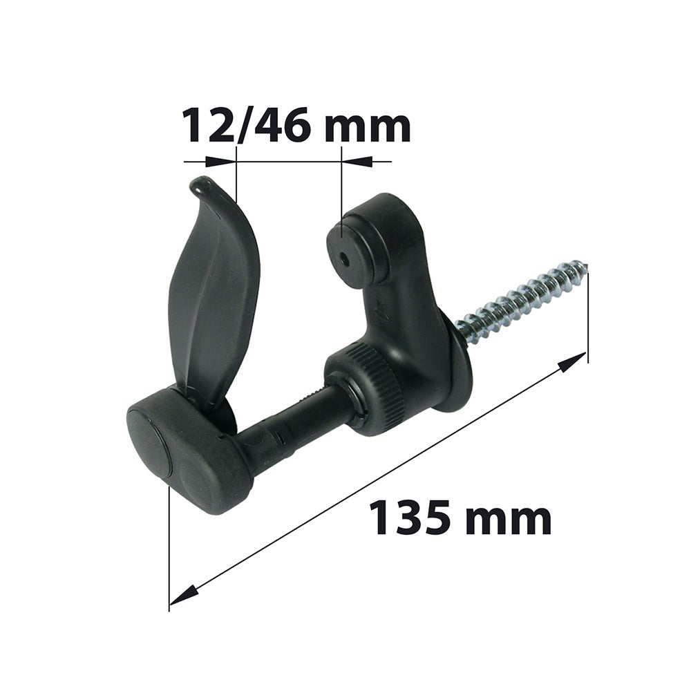 Arrêt de volet avec butée composite noir Diam.10 x L.135 mm AFBAT - 2