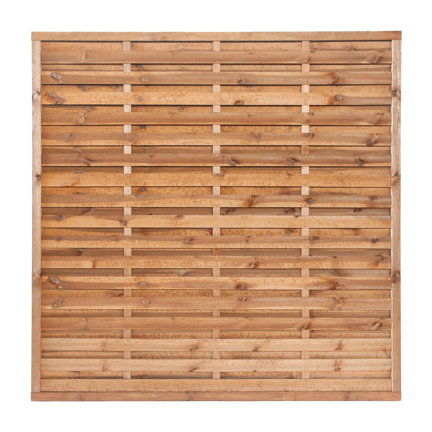 Panneau de clôture bois plein Luna STELMET, l.180 x H.180 cm, marron - 2