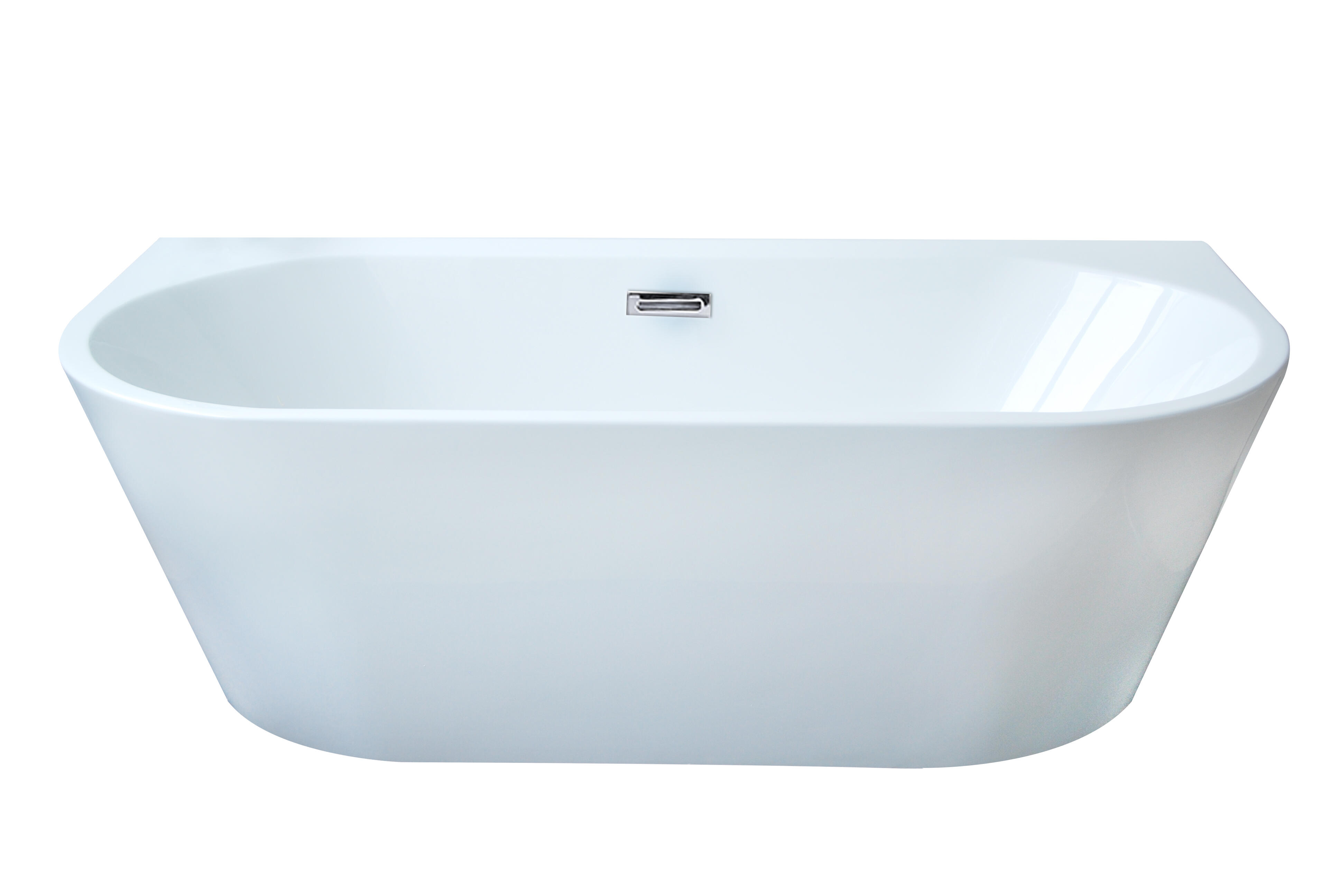 Baignoire semi-îlot l.80 x L.180 cm blanc Ilova, BALNEO - 2