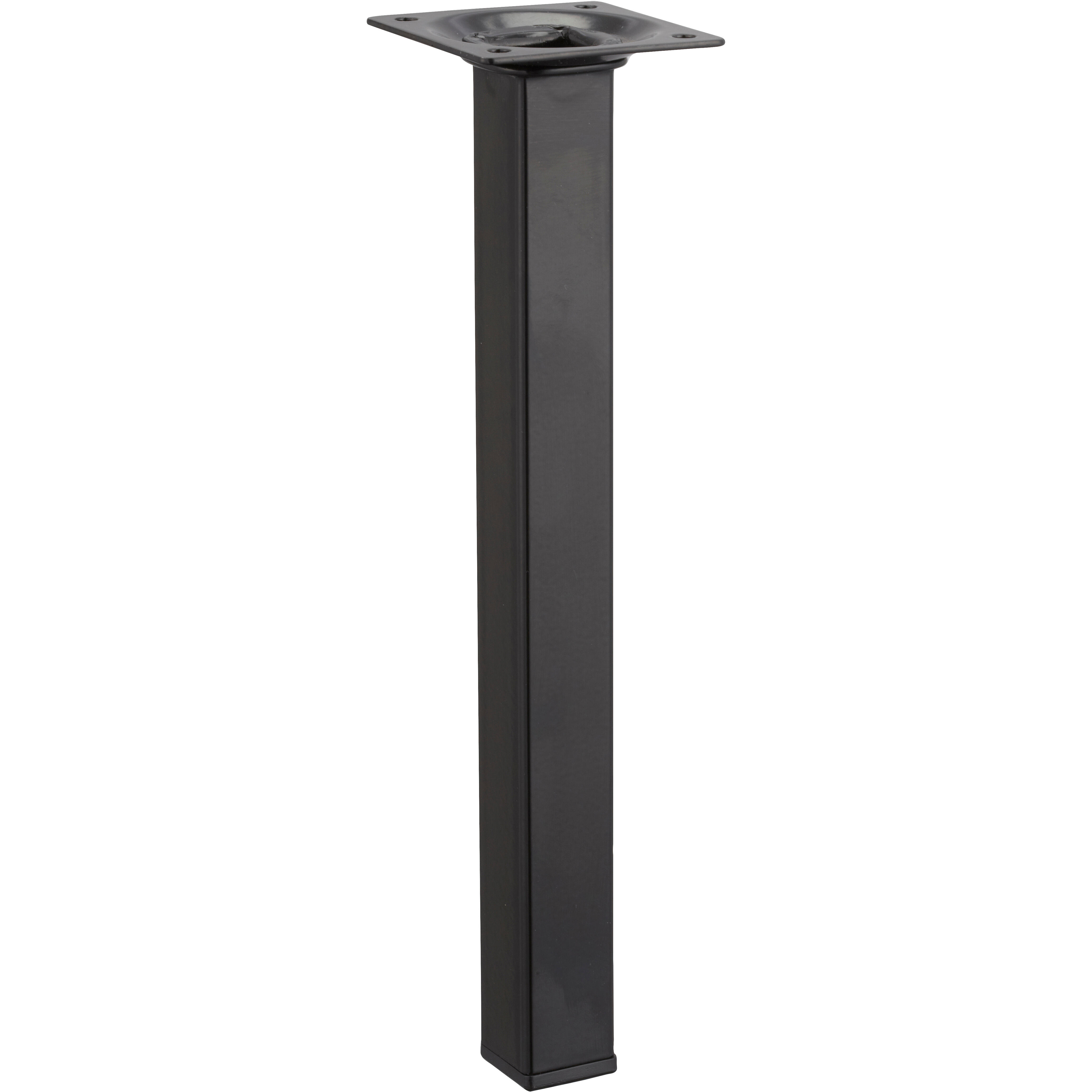 Pied de meuble carré Hettich, noir, 2.4x2.4 cm x hauteur 25 cm - 3