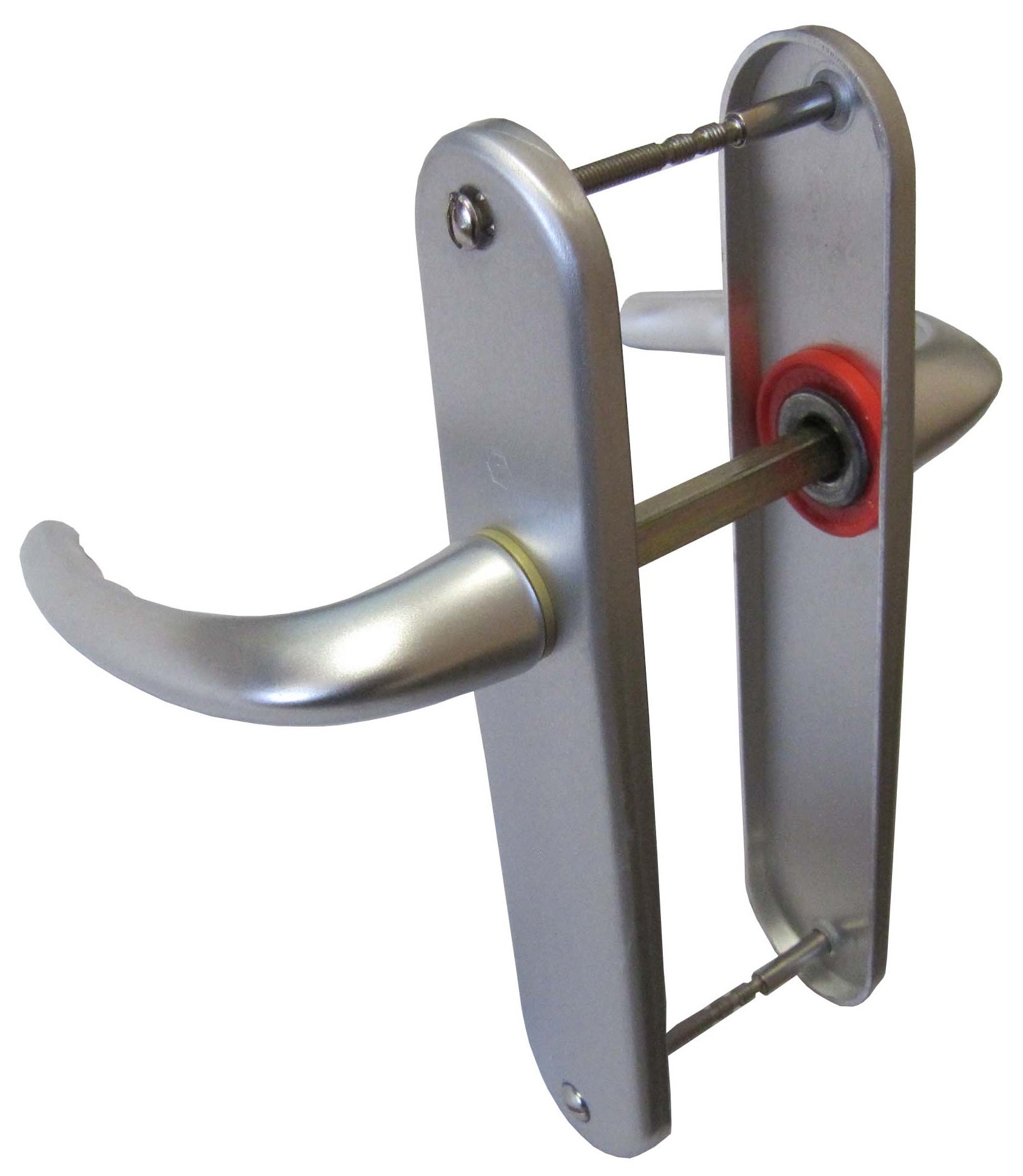 2 poignées sur plaque sans trou San diego alu argent mat, entraxe 165 mm - 3