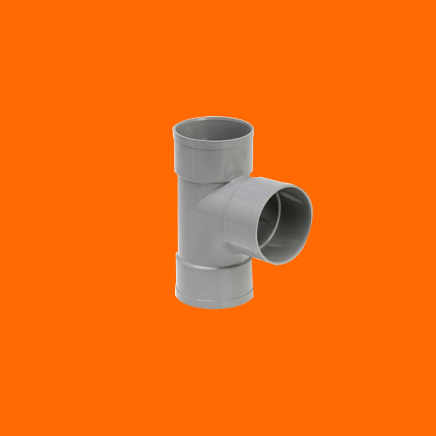 Té simple femelle / femelle 87° pvc Diam.80 mm GIRPI - 3