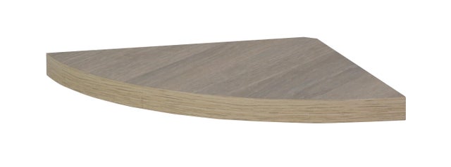 Etagère d'angle DS2 décor chêne, L.23.5 cm x P.23 cm Ep.18 mm