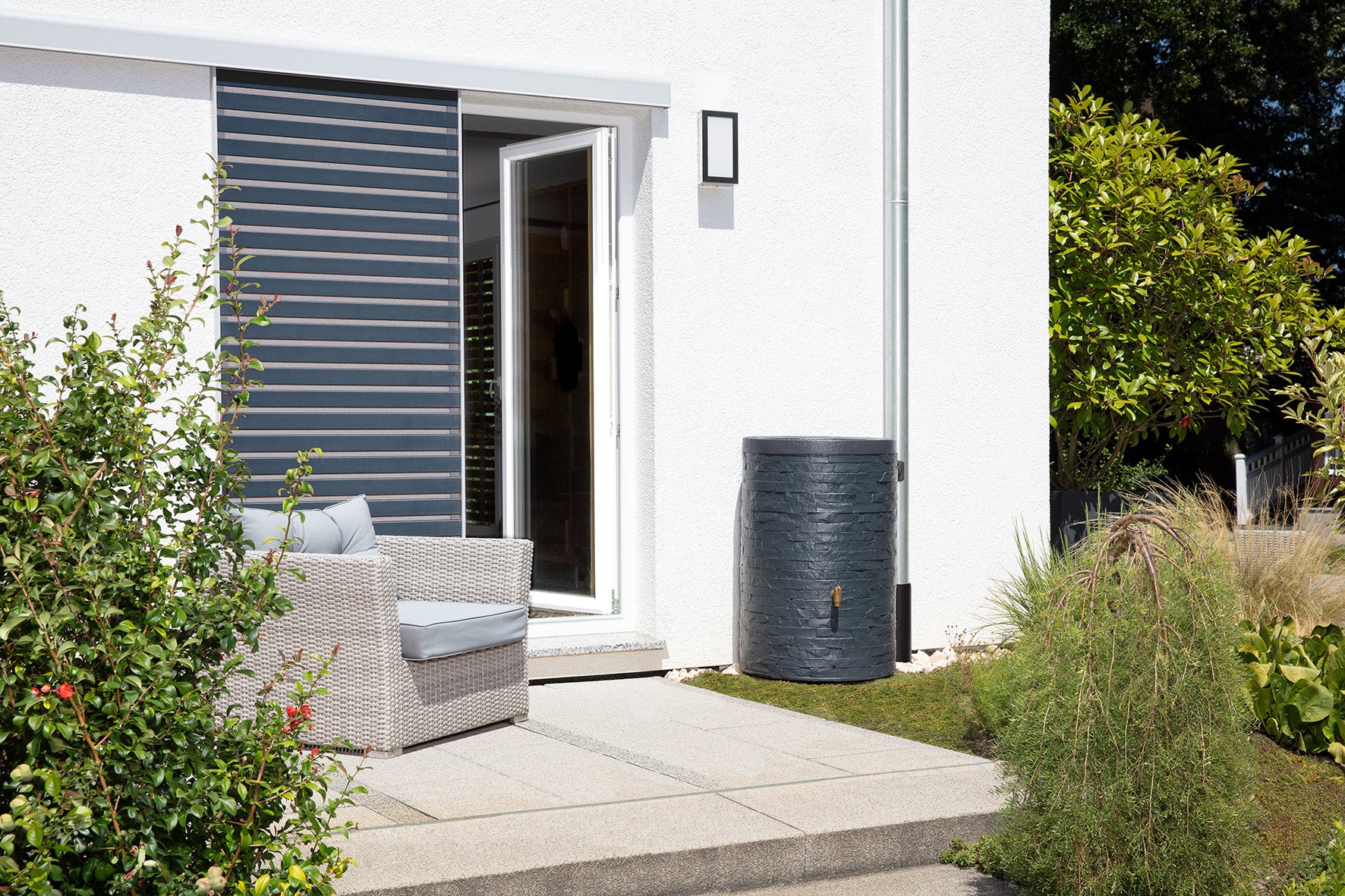 Réservoir extérieur gris 250 l. cylindrique 4RAIN - 2