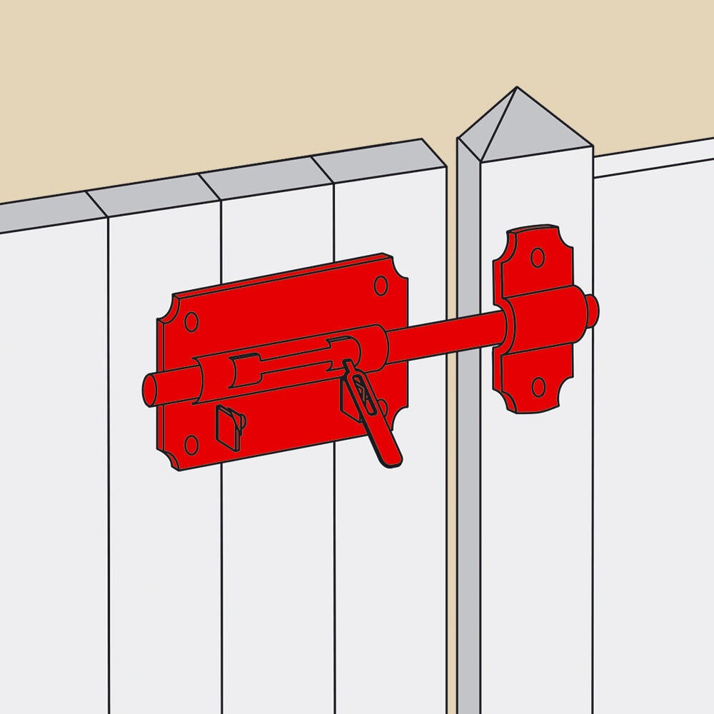 Verrou de box porte cadenas en inox 316, Diam. 12 mm AFBAT - 5