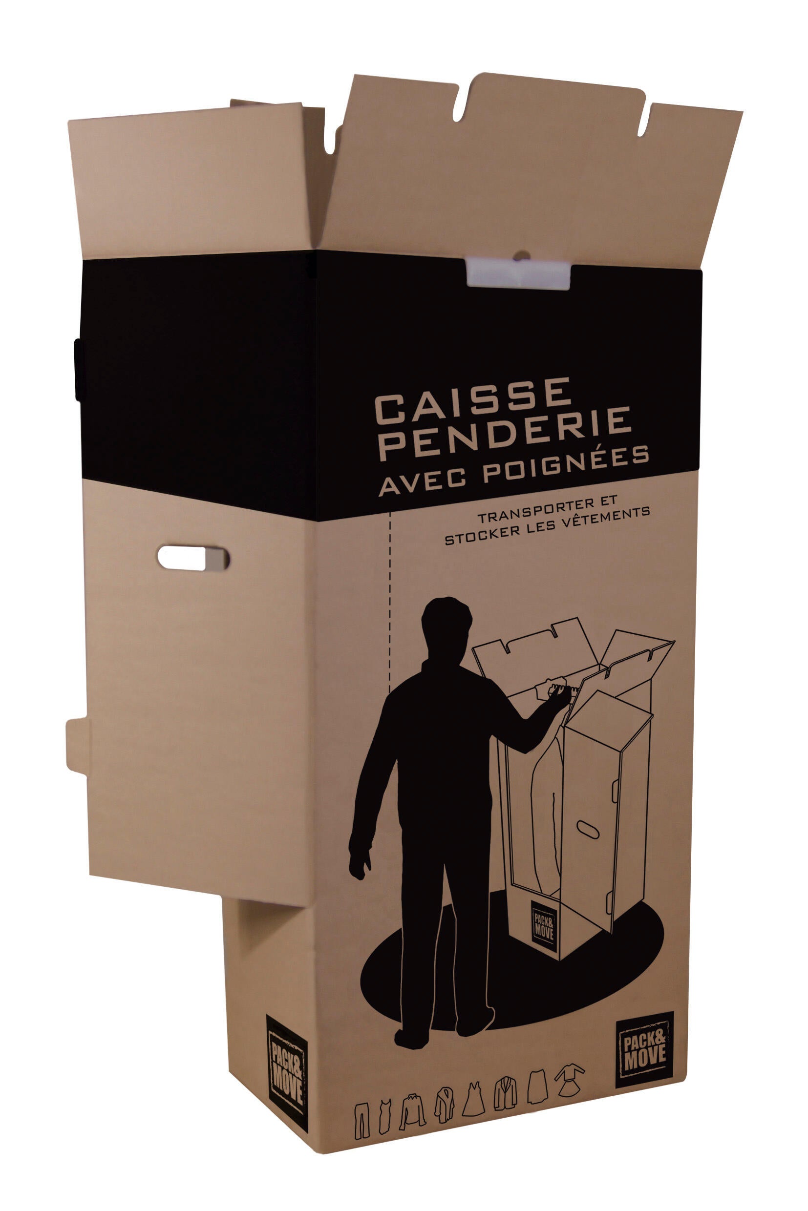Carton penderie 144 l, l.50 cm x H.100 cm x p.30 cm - 3