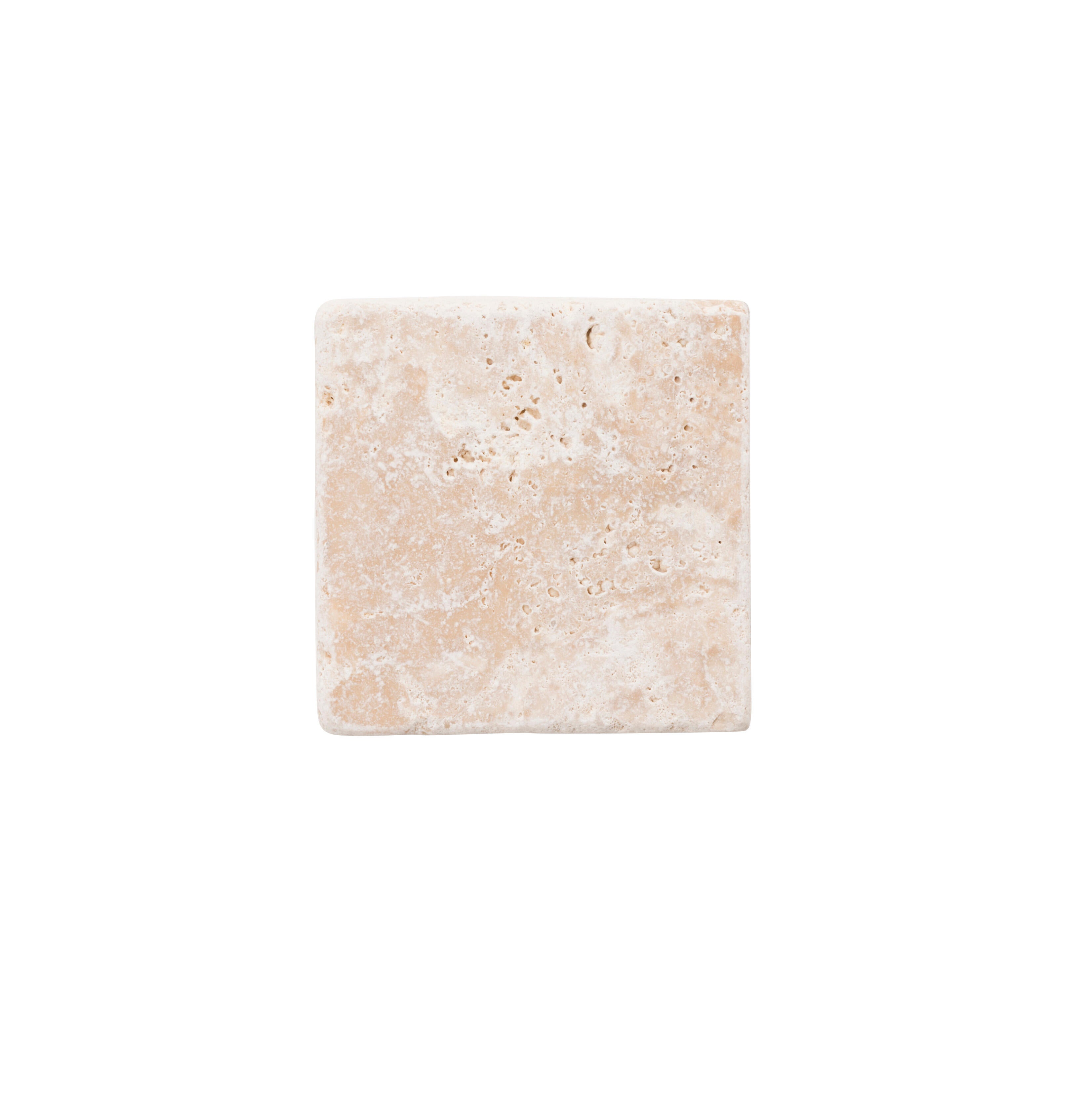 Carrelage mur intérieur effet pierre ivoire Travertin l.10 x L.10 cm x Ep.10 mm - 2