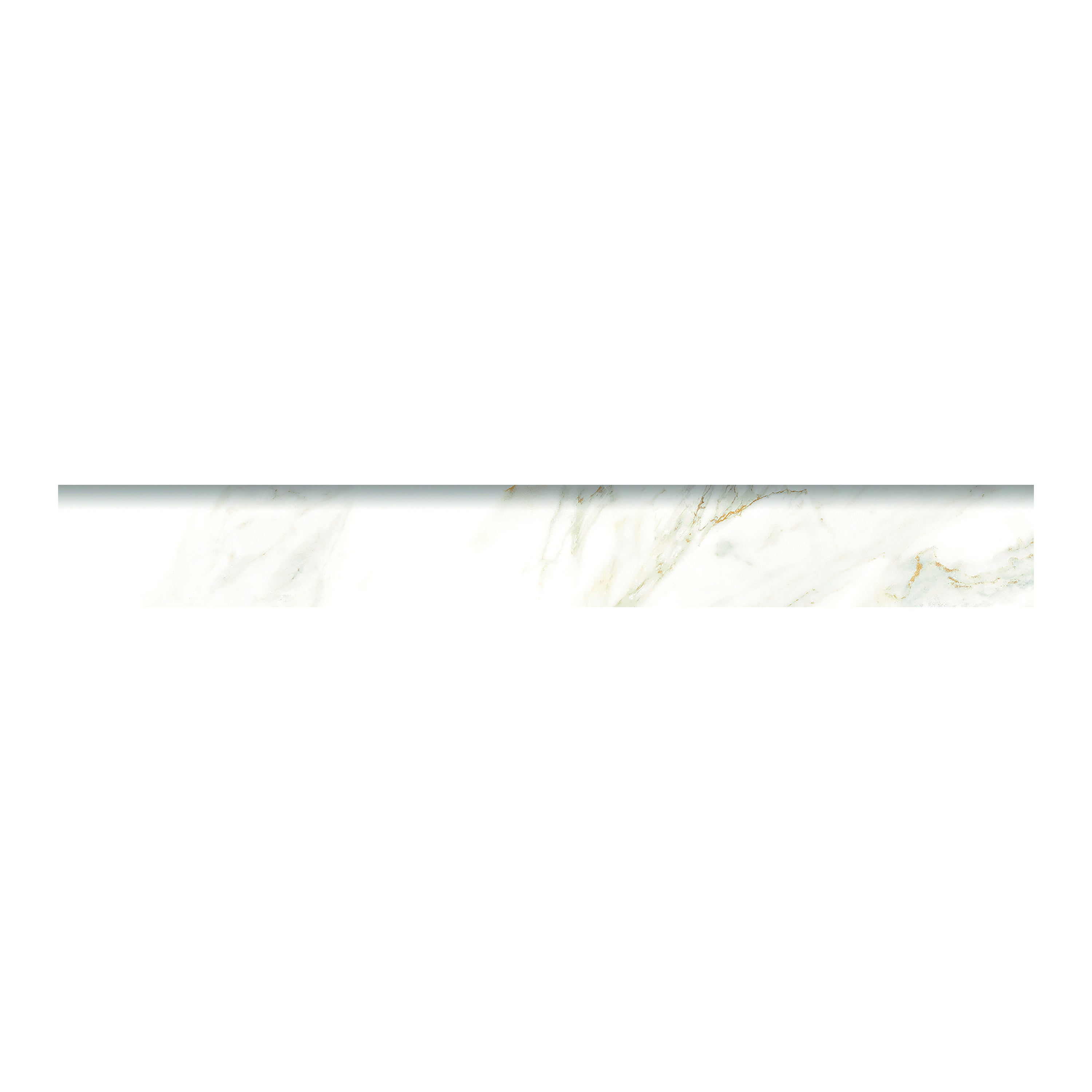 Piastrella battiscopa Remix Marble in gres porcellanato bianco opaco L 60 x H 7.5 cm x Sp 7.4 mm confezione da 1.2 ml - 5