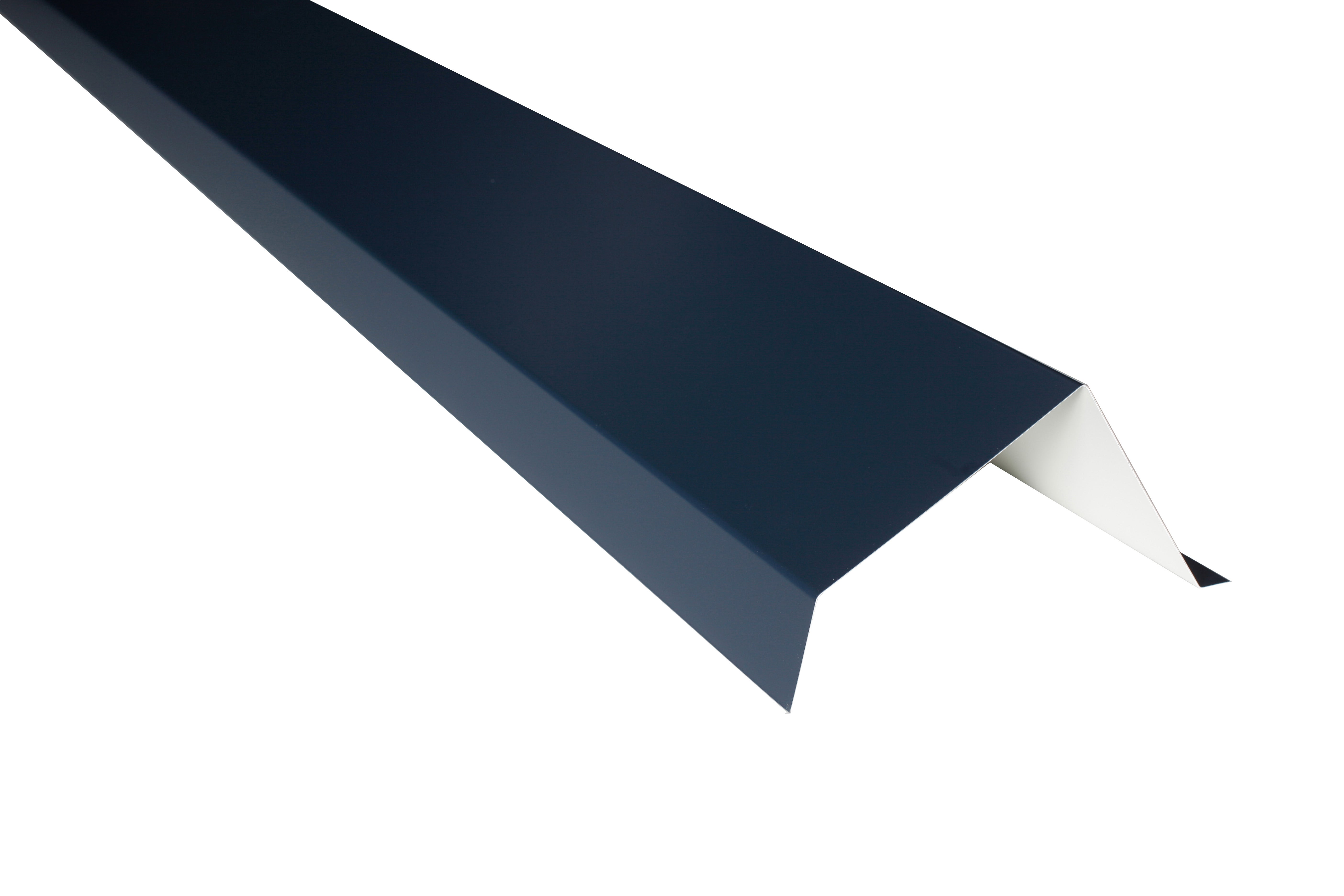 Rive sur mur pour plaque nervurée 63/100 bleu ardoise ral 5008, L.2.1 m - 3