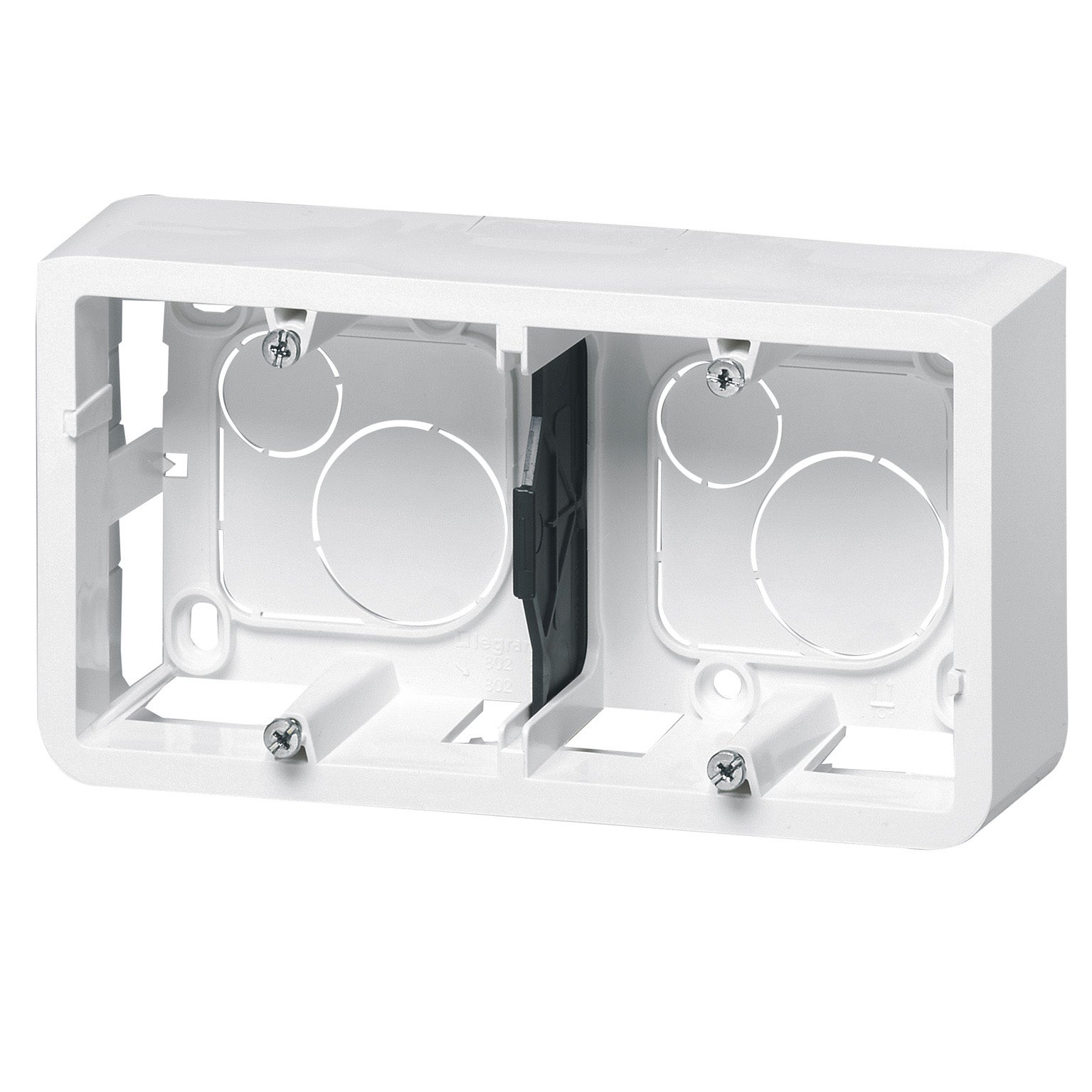 Double cadre saillie horizontal Mosaic, LEGRAND blanc brillant - 3