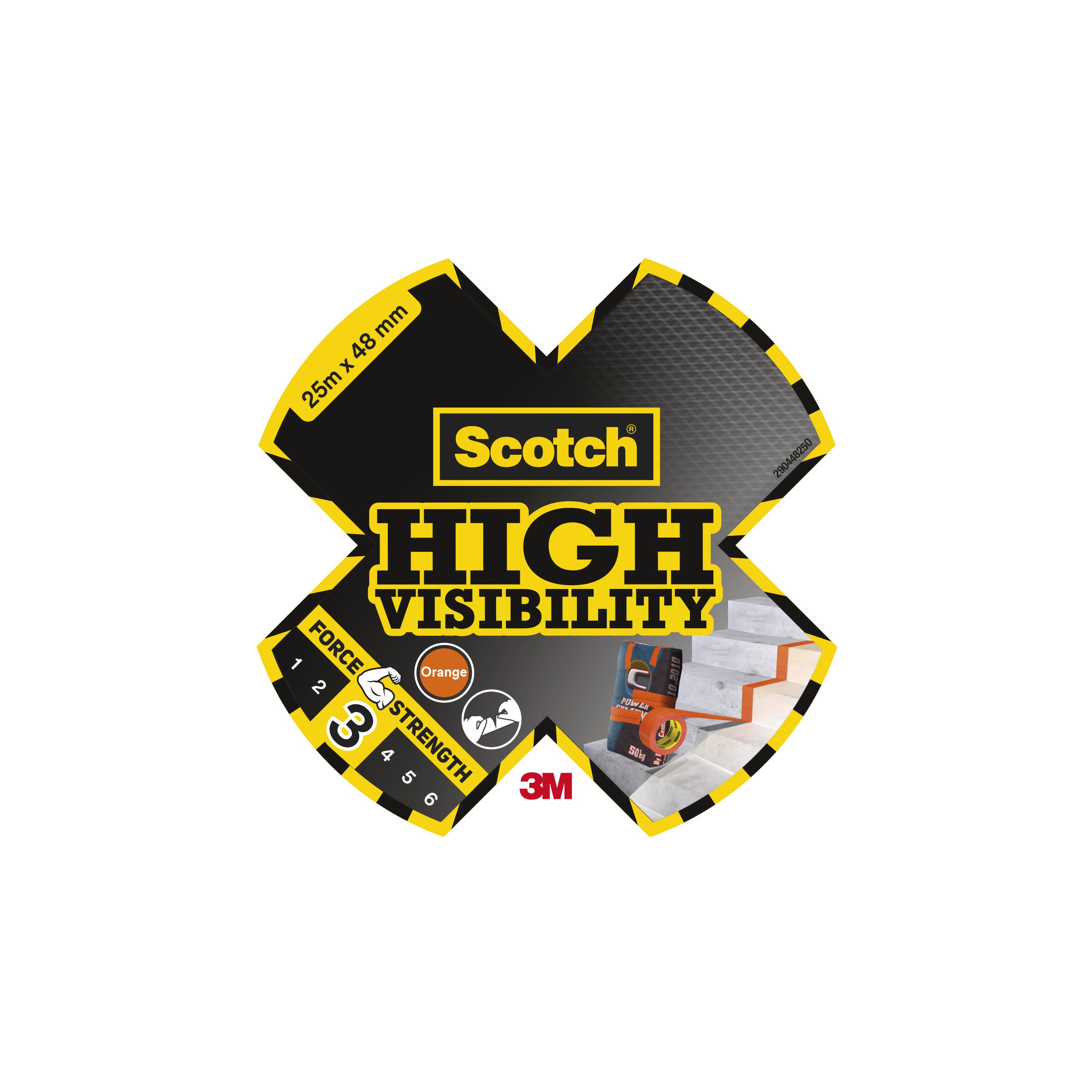 Adhésif de réparation High visibility SCOTCH L.25 m x l.48 mm orange - 2