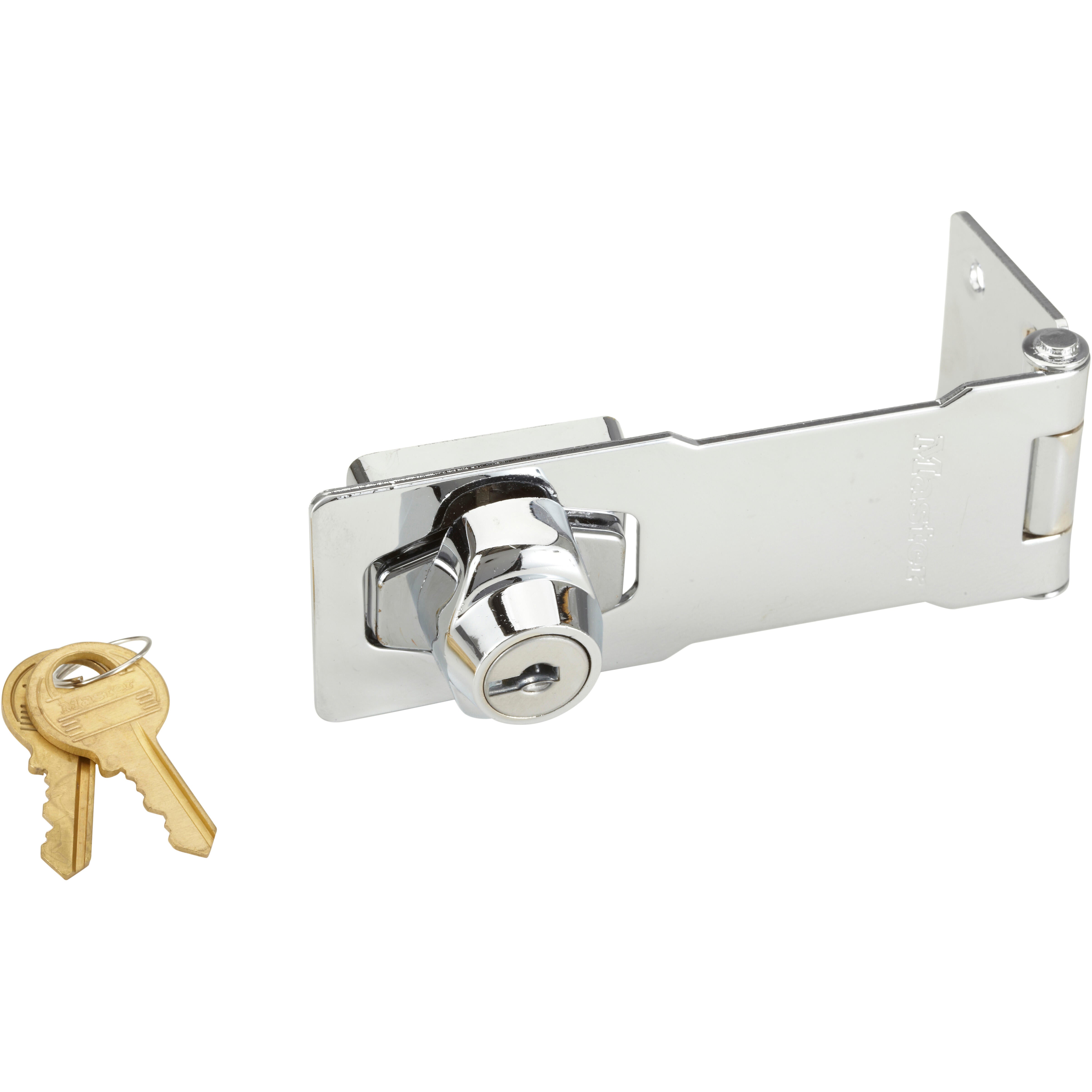 Porte-cadenas Master Lock 770 - En Acier Trempé, Longueur 23 Cm - Pour Sécuriser Portes, Caves, Abris De Jardin, Clôtures - Compatible Cadenas Ronds Sans Anse