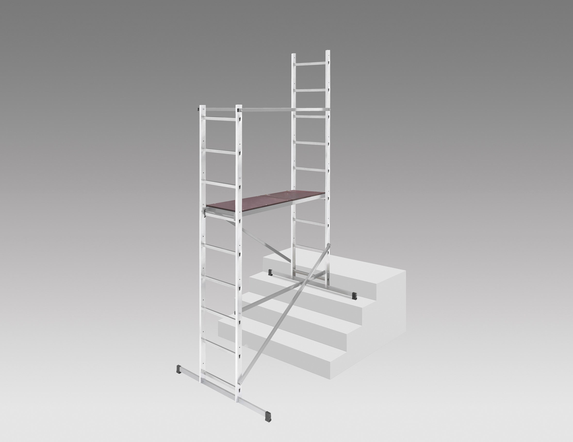 Echafaudage aluminium Hobbystep h4 HAILO hauteur de travail 3,7 m - 2