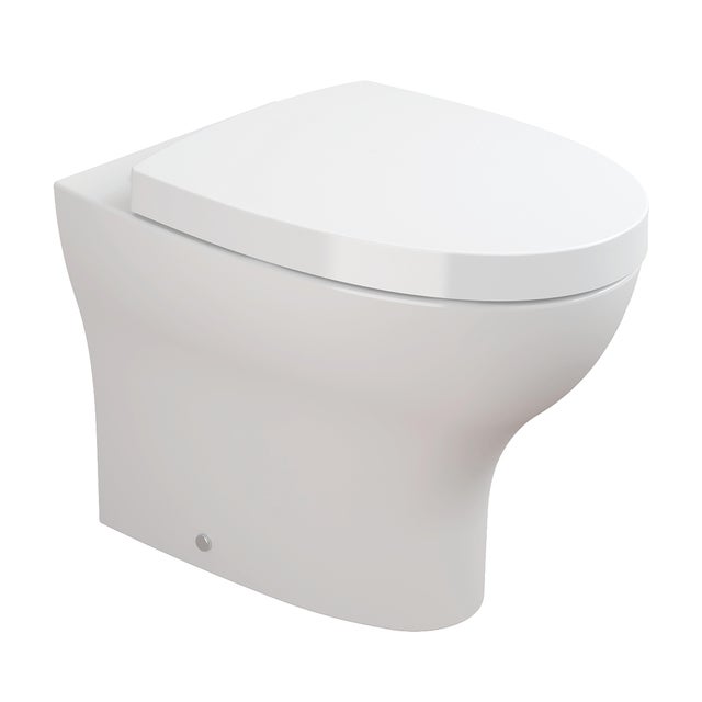 Vaso WC filomuro SANITANA pop art, sedile escluso P 54 x L 35 x H 40 cm bianco