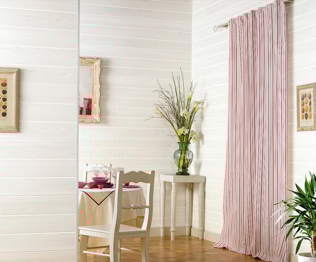 Lambris PVC bois fin blanc GROSFILLEX L.260 x l.37.5 cm x Ep.8 mm