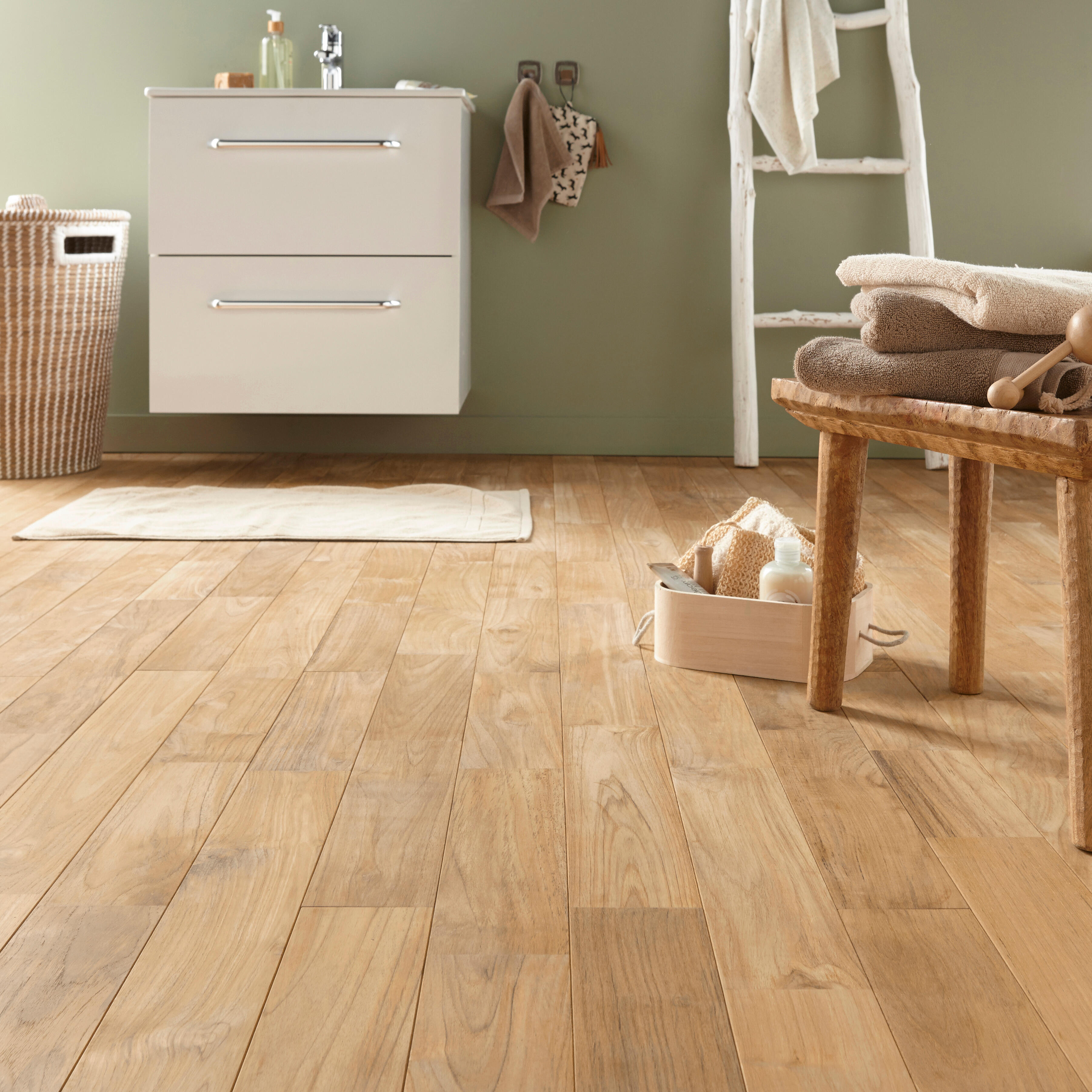 Parquet massello S WOODFLOORING in teak naturale grezzo natura sp. 12/4 mm 1.296 m² - 3
