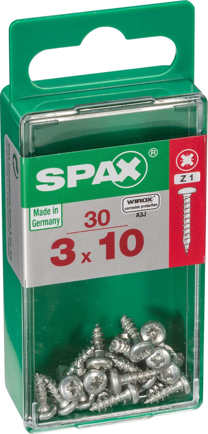 30 vis acier tête ronde t-star+ SPAX, Ø3 x L.10 mm - 2