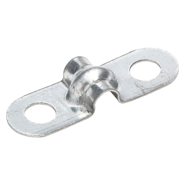 Lot de 10 pattes de fixation acier zingué, STANDERS, Diam.4 x L.29 x l.10 mm