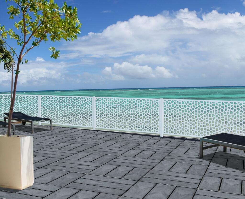 Panneau de clôture polypropylène décoratif Mosaïc NORTENE, l.100 x H.200 cm, bla - 3