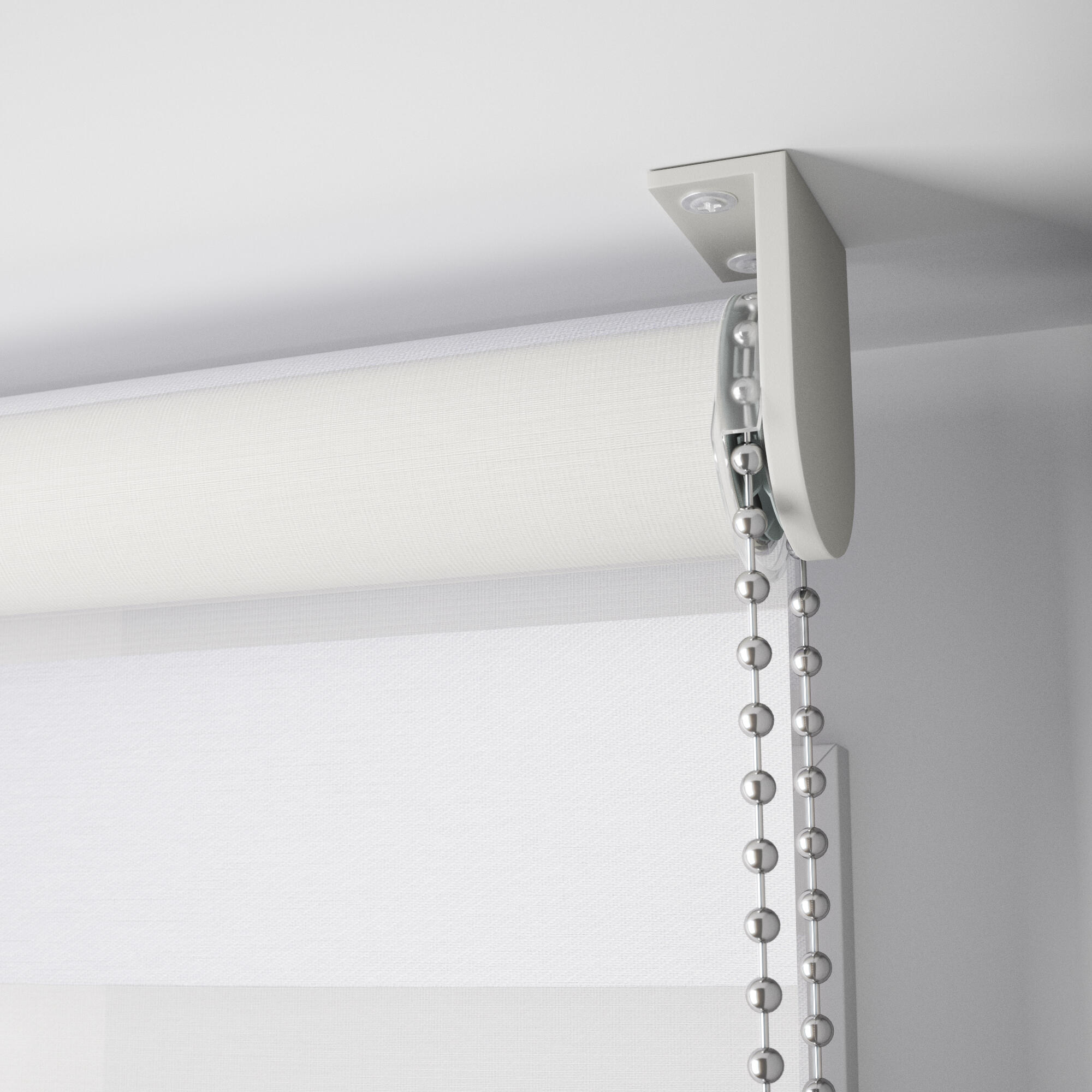 Store enrouleur jour/nuit Authentic blanc, l.40 x H.160 cm, DECOSOL DELUXE - 7