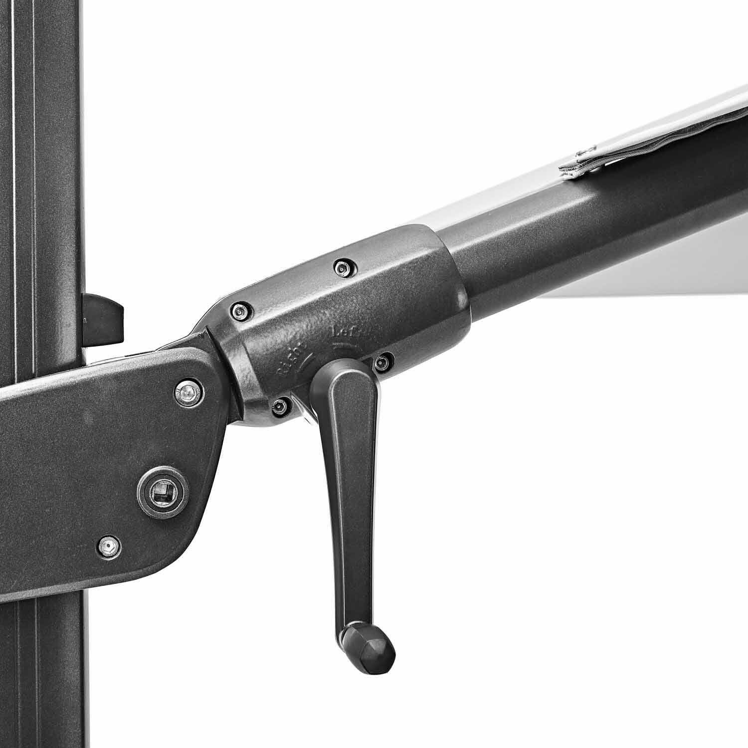 Ombrellone a palo laterale grigio Sonora NATERIAL con telo rettangolare bianco L 391 x P 282 x H 274 cm - 27