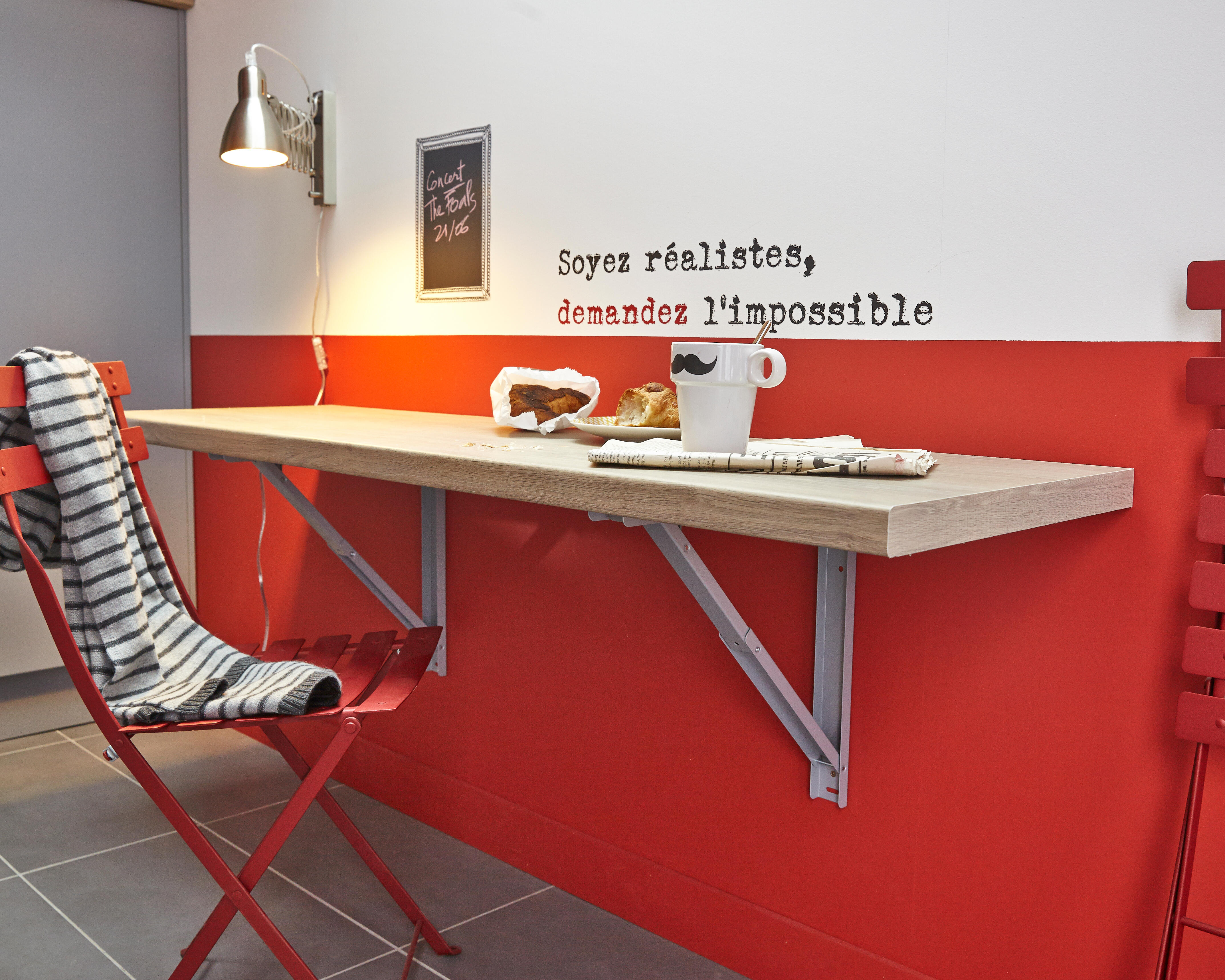 Support pour table rabattable aluminium L.40.7 x l.40 cm - 5