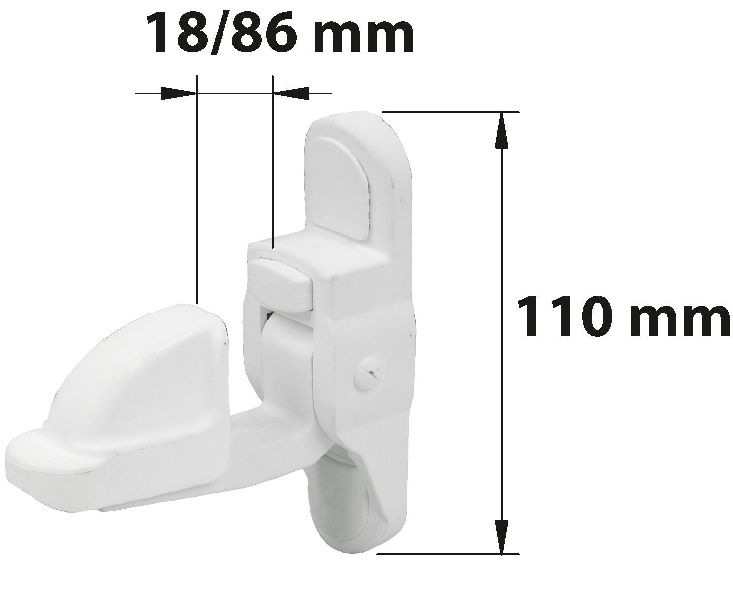 Arrêt composite automatique pour volet Ep. 6 à 86 mm blanc AFBAT - 3