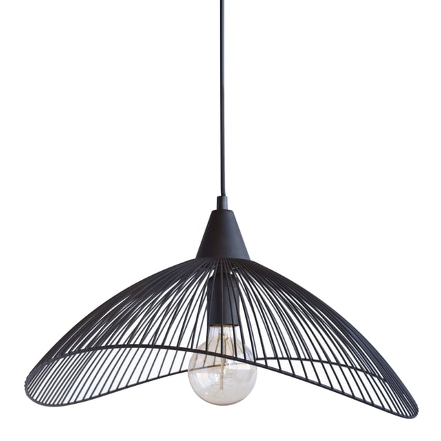 Suspension Kasteli fer, noir, Diam.45 cm, E27