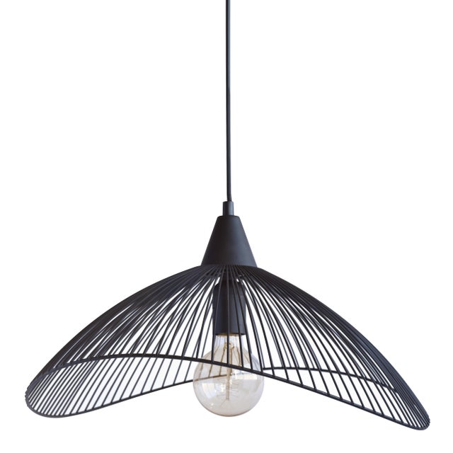 Suspension Kasteli fer, noir, Diam.45 cm, E27