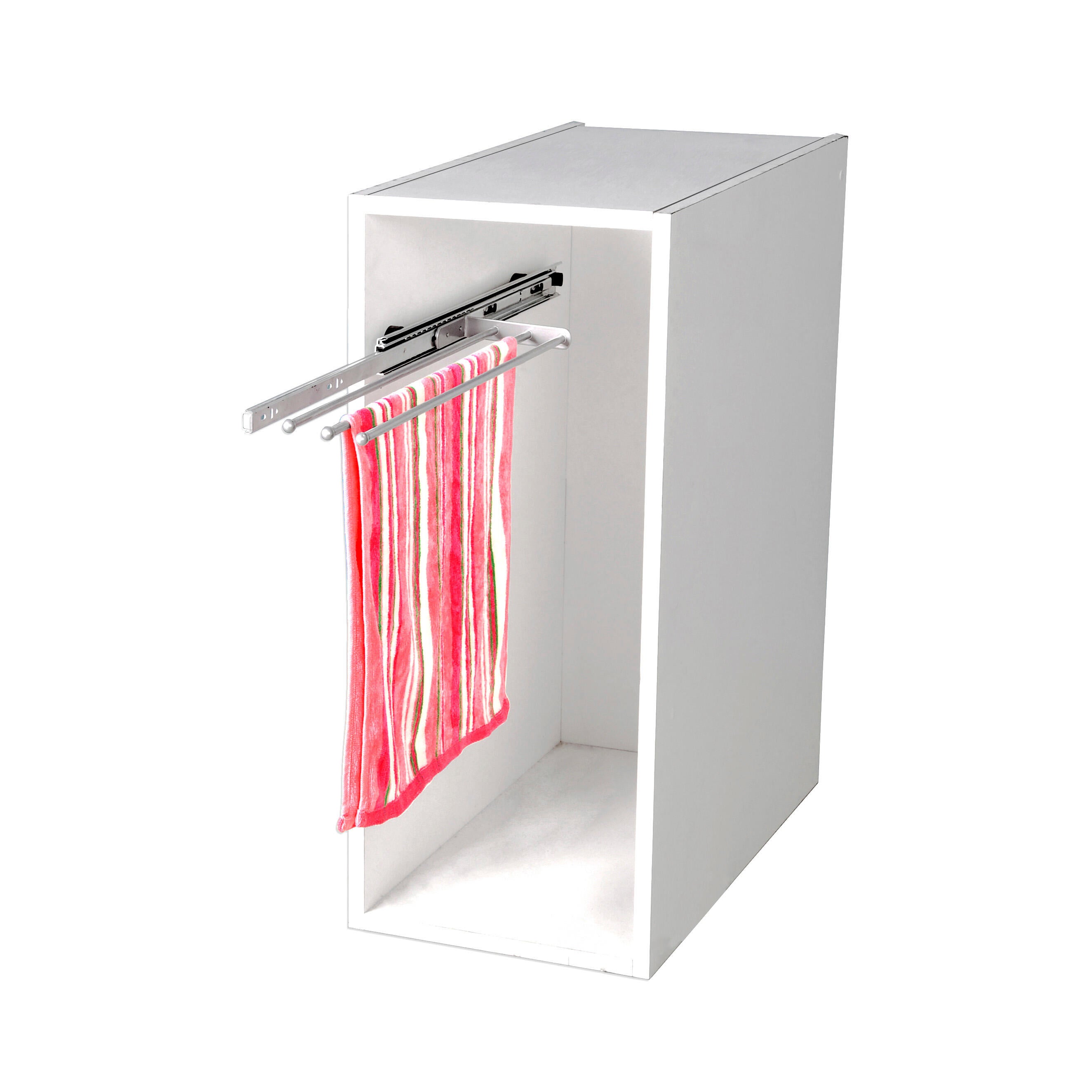 Barre porte-torchons extensible pour meuble l.13.3 x P.45 x H.3.6 cm  - 3