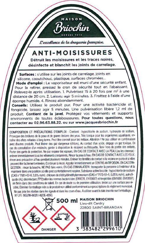Produit Nettoyant Briochin Anti-moisissures Super Décapant Et Désinfectant - Neuf, Référence ART0020077