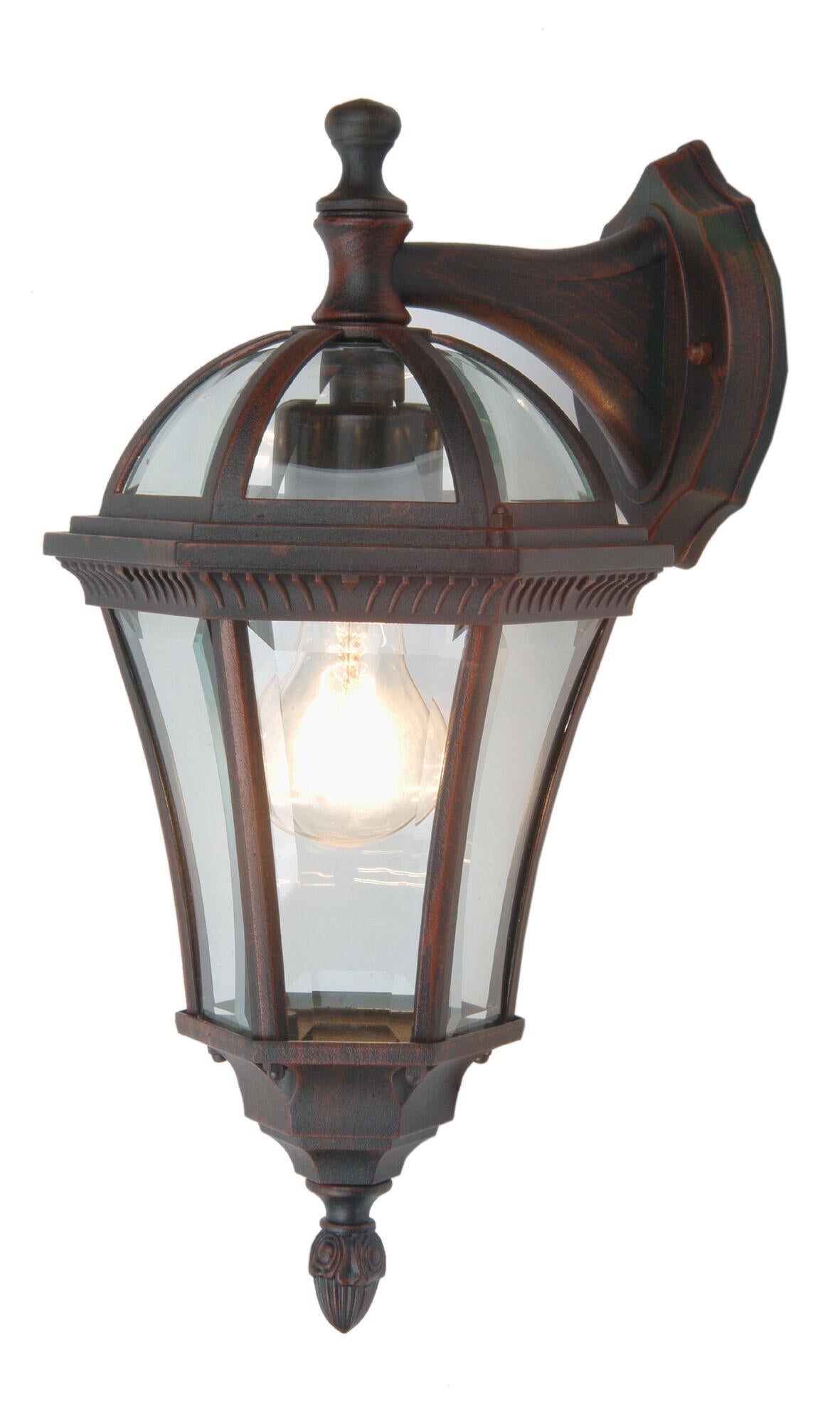 Applique descendante E27, aluminium / verre, marron, Jaipur, INSPIRE - 3