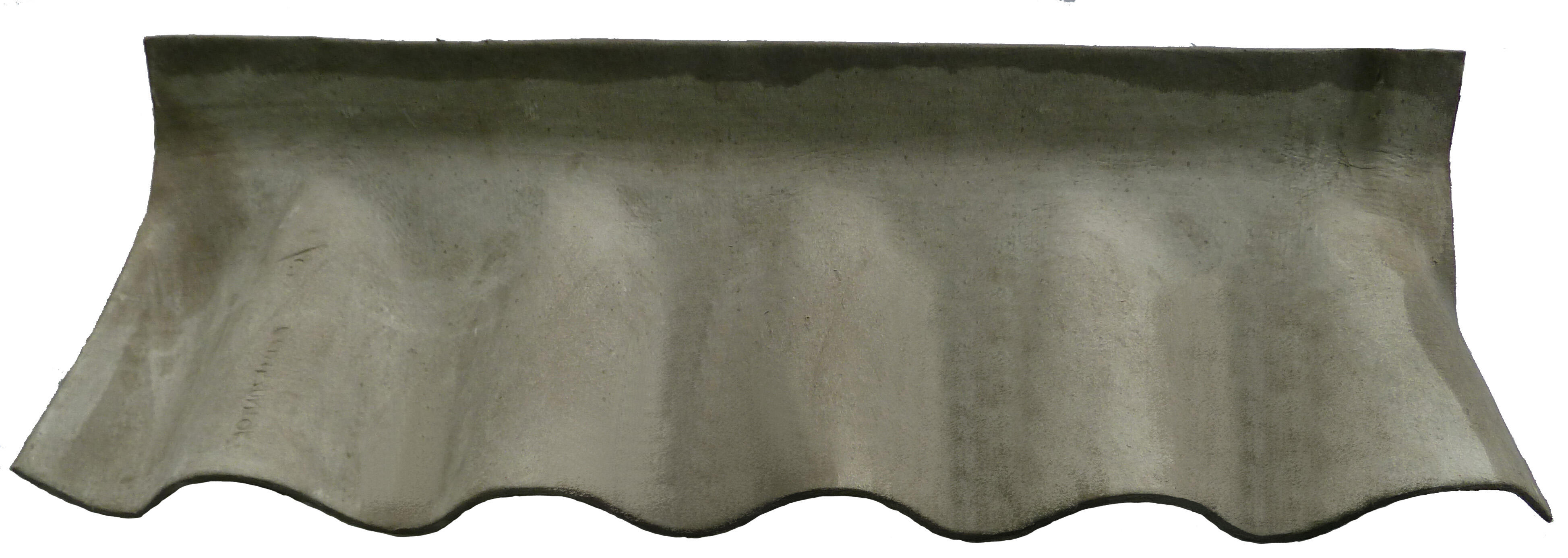 Raccord fibrociment de mur / faîtière contre mur pour fibrociment gris, L.0.92 m - 2