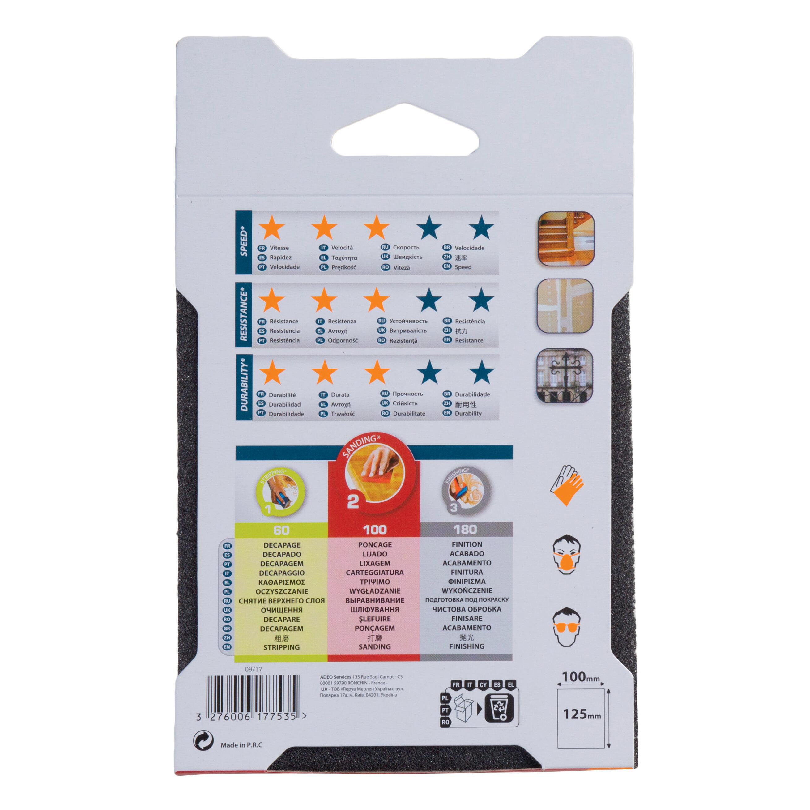 Esponja para lixar DEXTER GR100 - 3