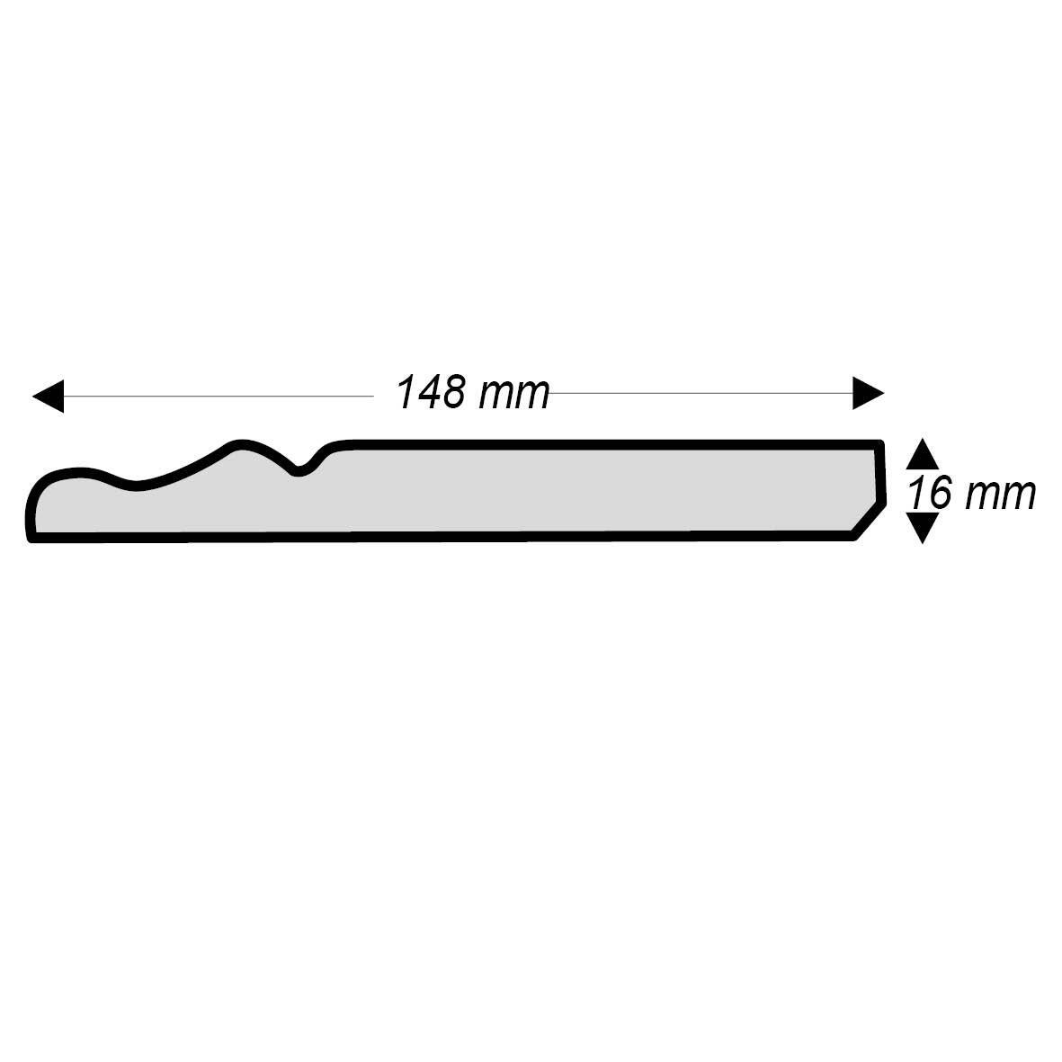 Plinthe médium (MDF) moulurée, 16 x 148 mm, L.2.44 m - 3