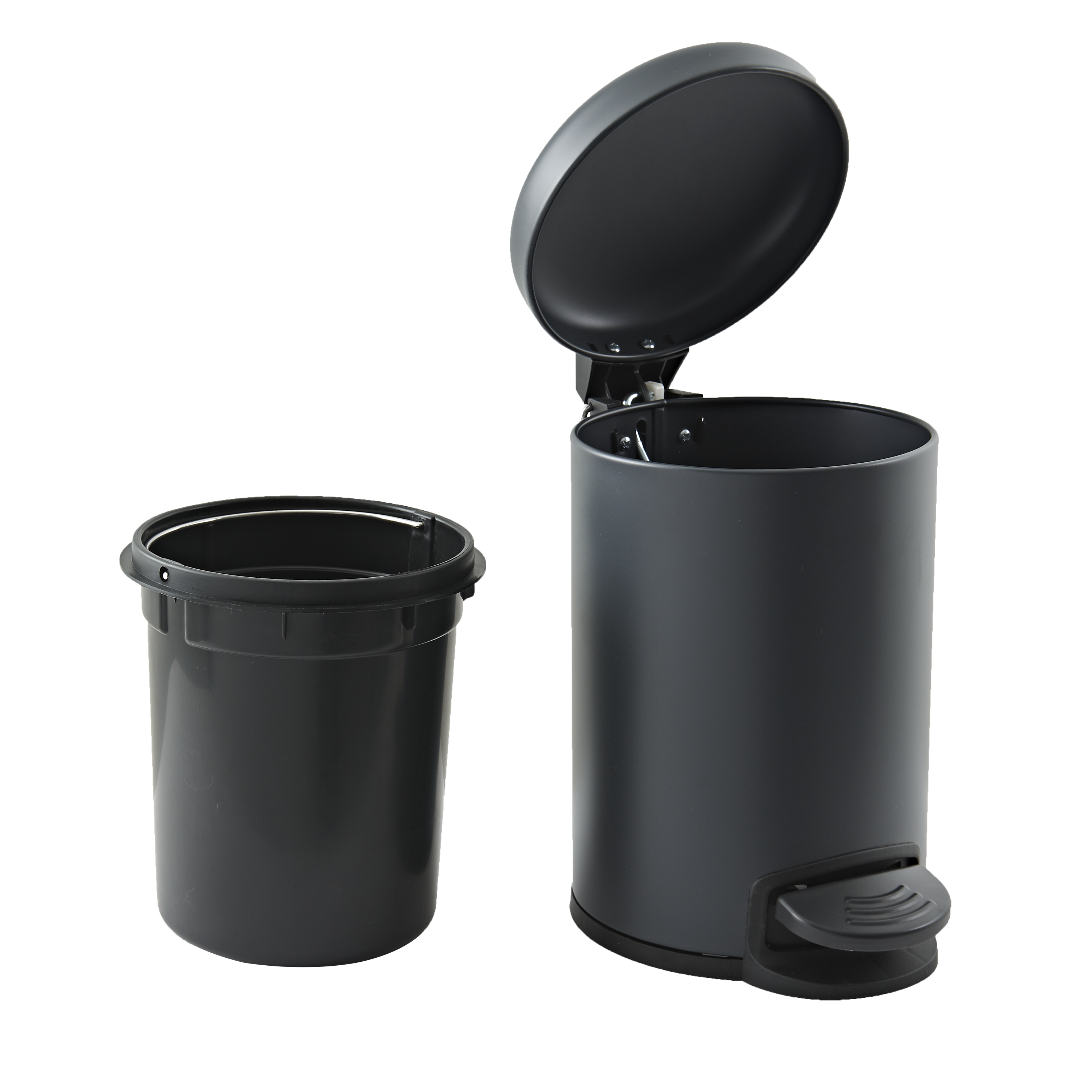 Poubelle de salle de bains 3 l gris SENSEA - 5