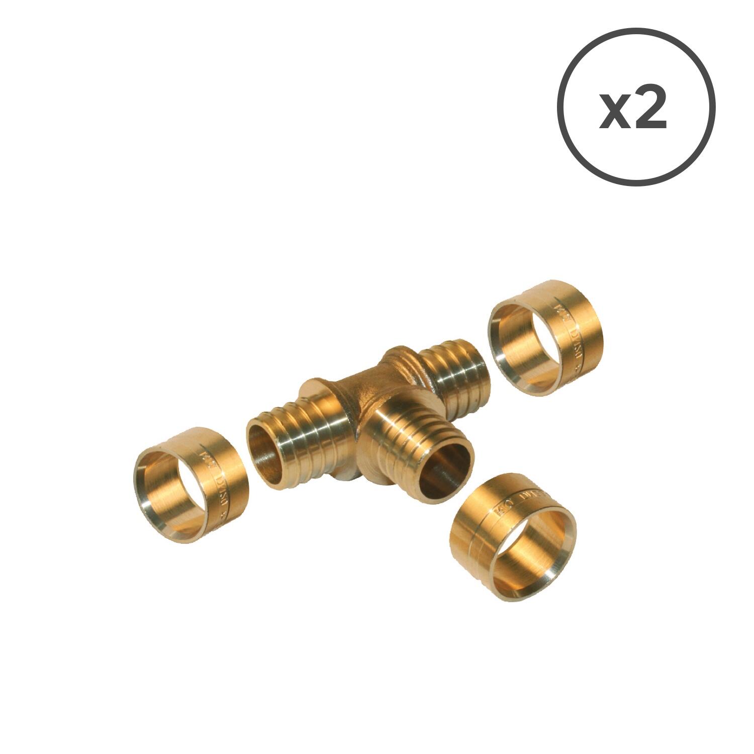 Té per à glissement, 16 mm, QUICK PLOMBERIE - 2