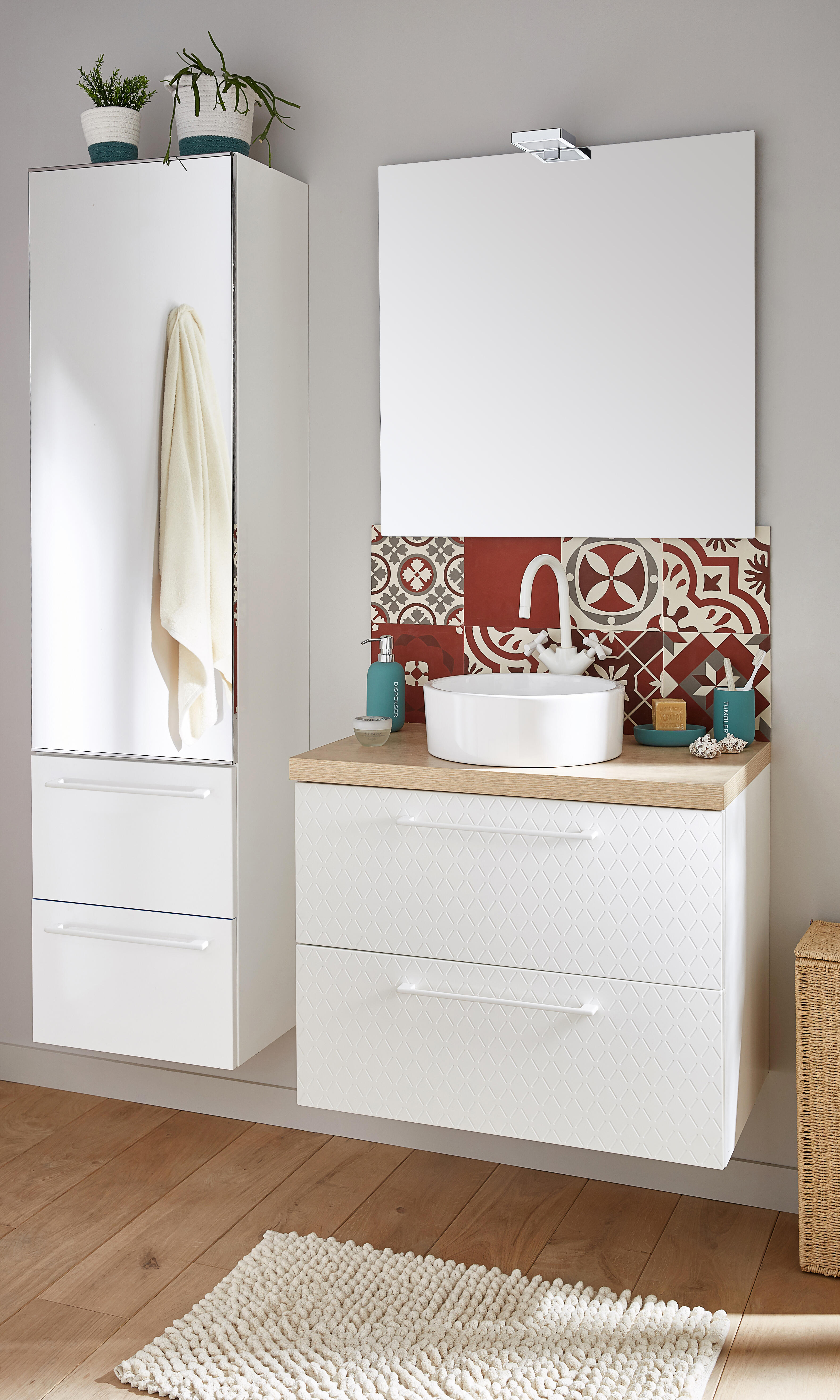 colonna bagno Remix bianco L 45 x H 173 x P 33 cm - 3