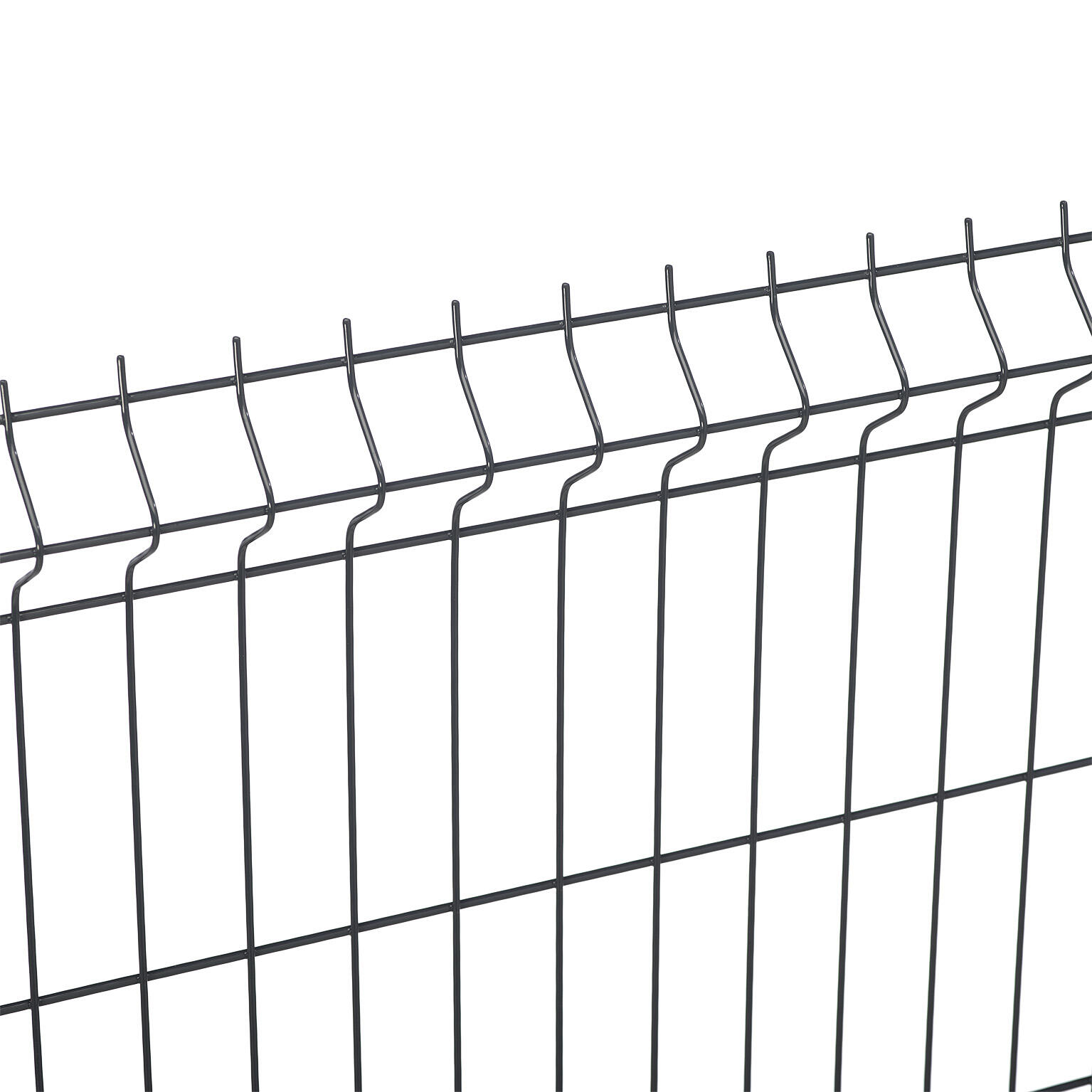 Panneau métallique grillagé Naterial anthracite x l.250 cm, maille 200x55 mm - 4