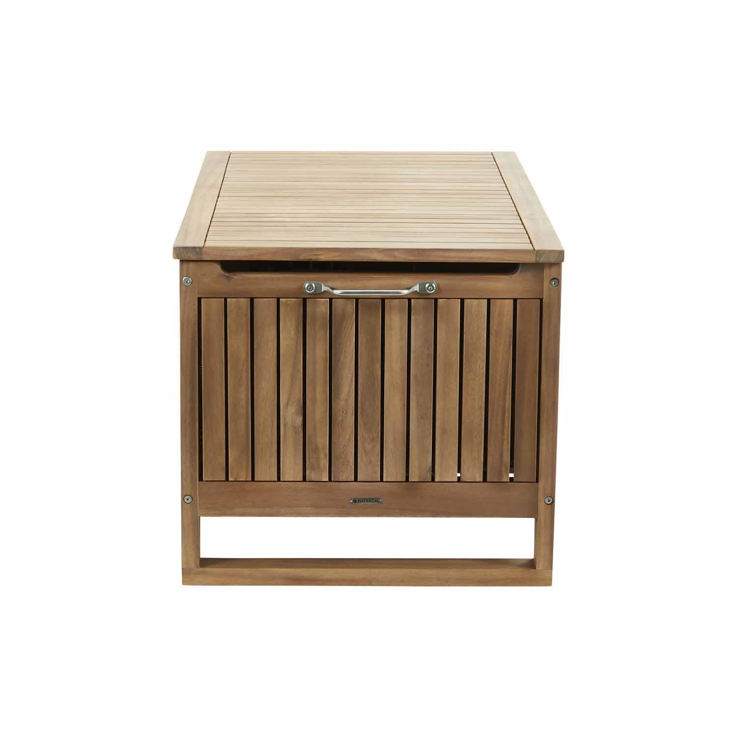 Coffre de jardin en bois NATERIAL Solis, marron, 118 litres - 8