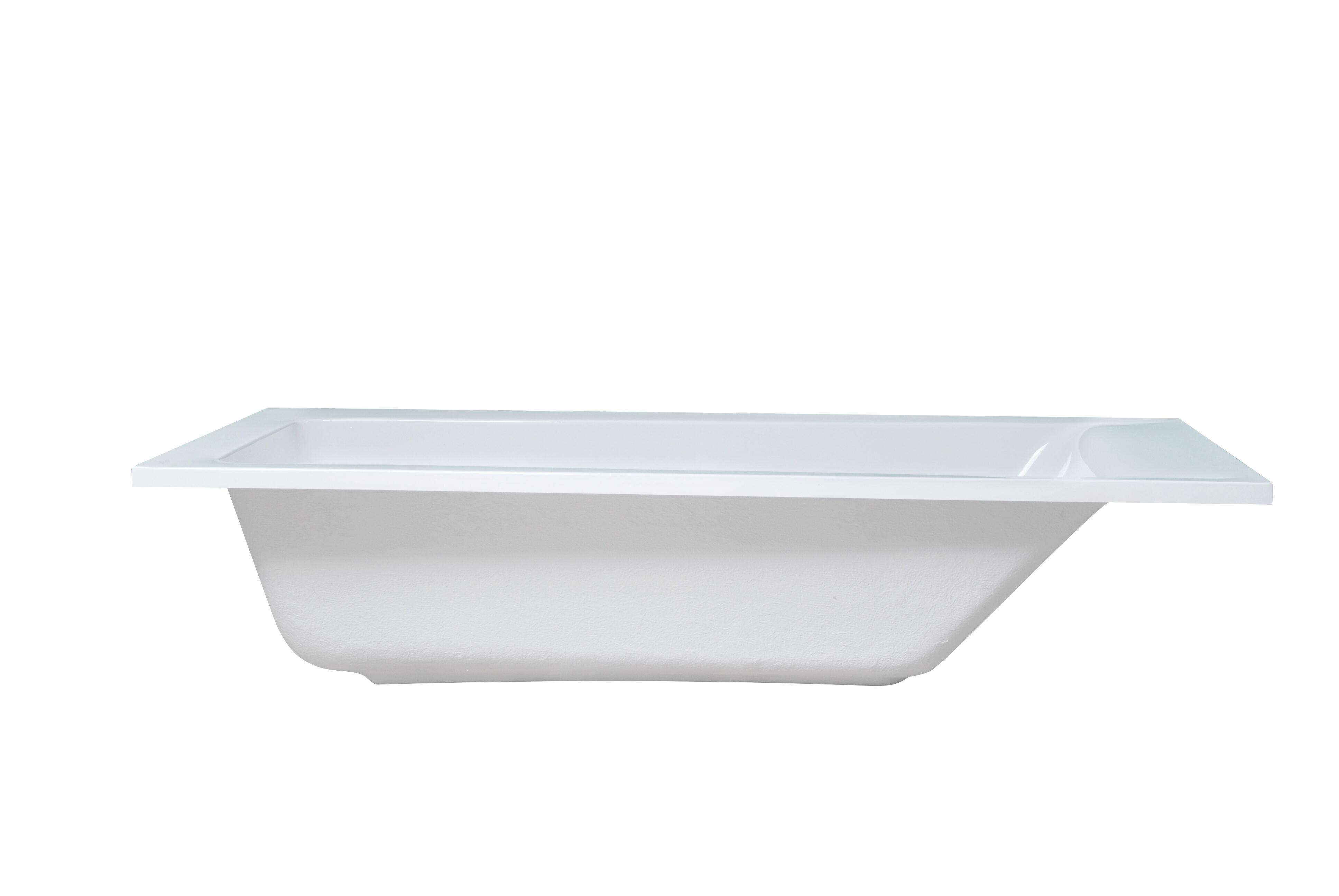 Baignoire rectangulaire L.160x l.70 cm blanc, SENSEA Access design - 4