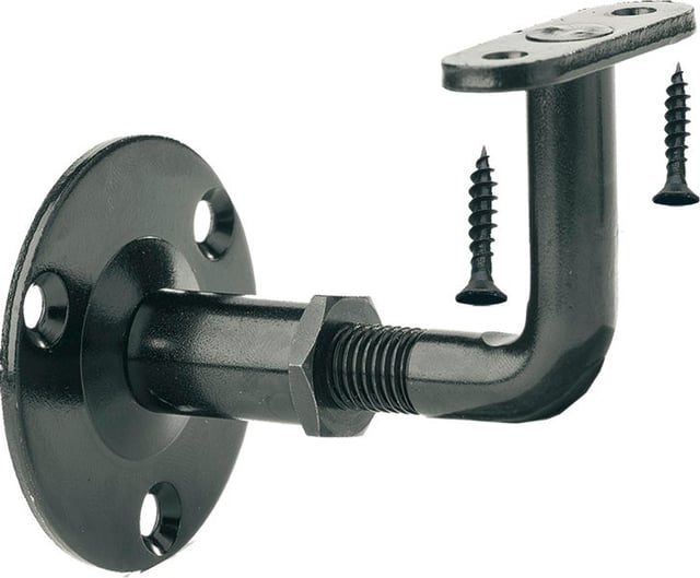 Platine coudée réglable pour fixation au mur d'une rampe BURGER