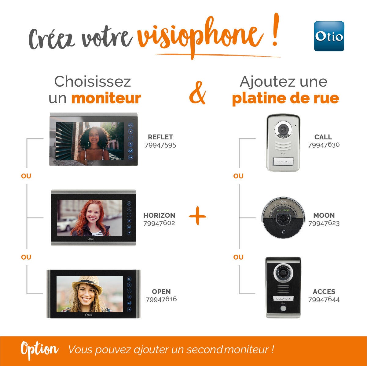 Platine de rue Moon OTIO 2 fils filaire - 4