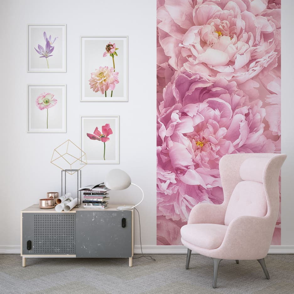 Un poster mural XXL fleurie et rose Leroy Merlin