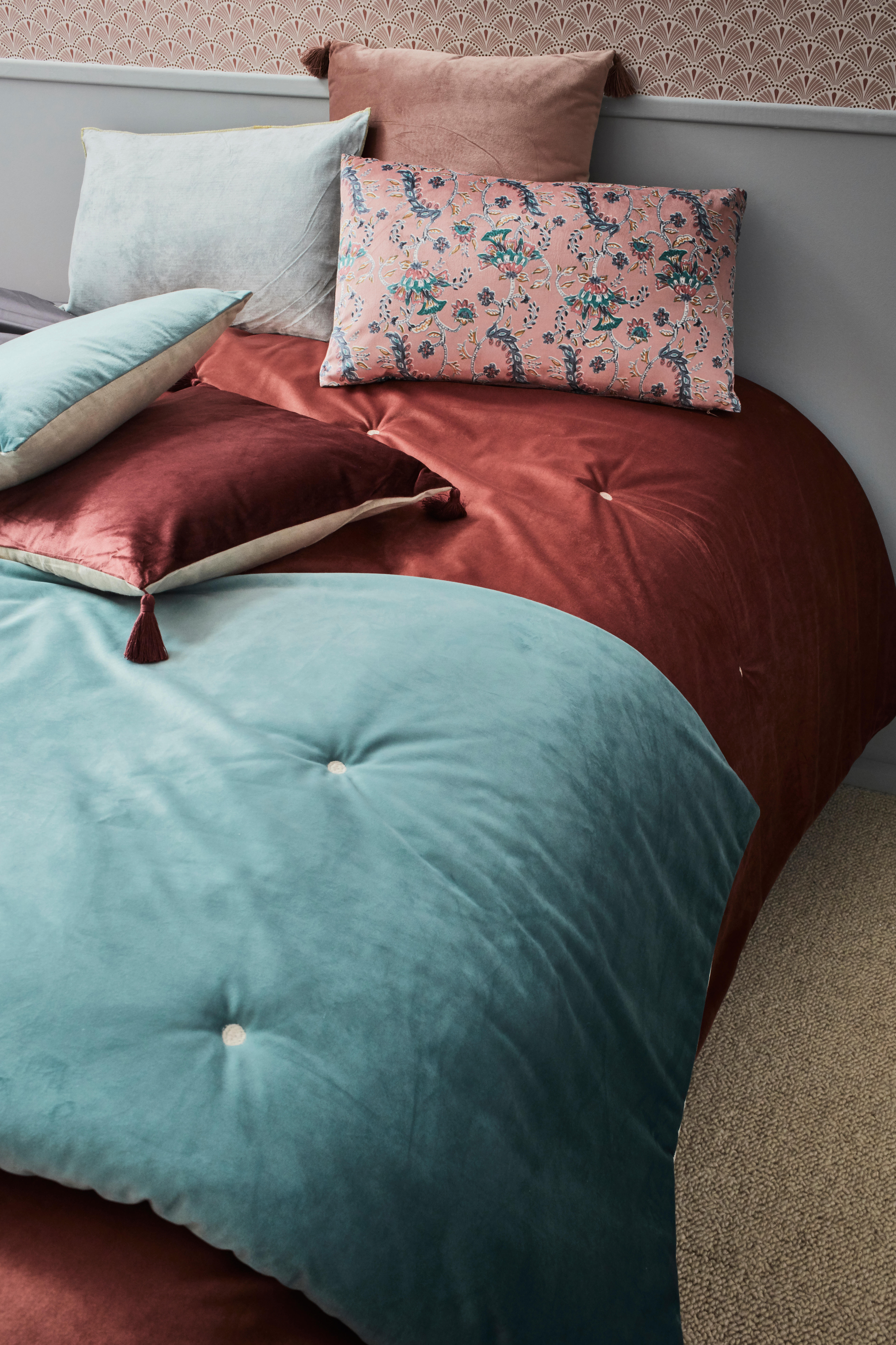 Cuscino Melisse rosa 40 x 40 cm - 9