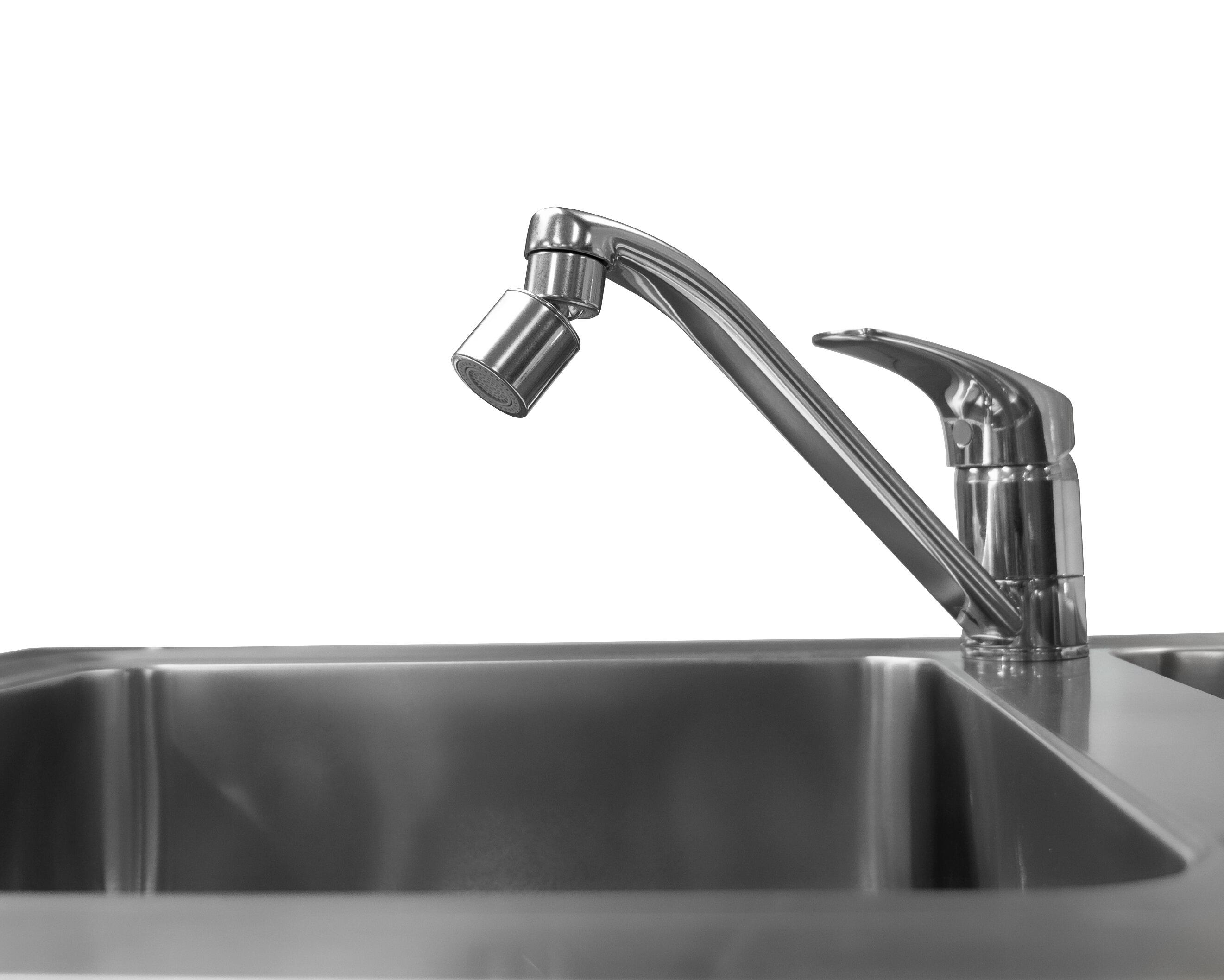 Mousseur orientable 2 jets F22 M24 chromé noir, mâle / femelle, REGARDS INTERNAT - 2