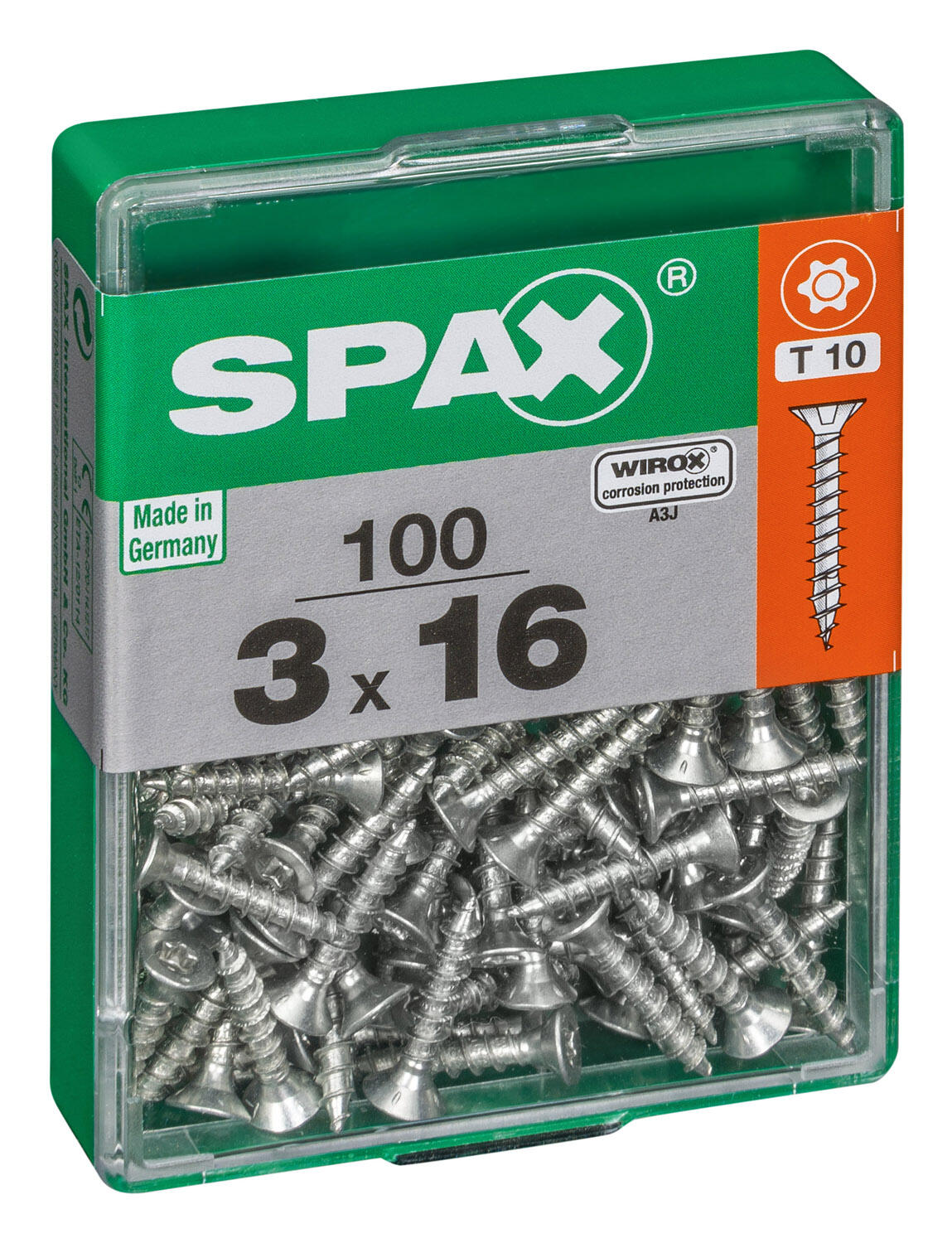 Vite SPAX testa svasata T10 in acciaio wirox Ø3XL16 mm, 100 pezzi - 4