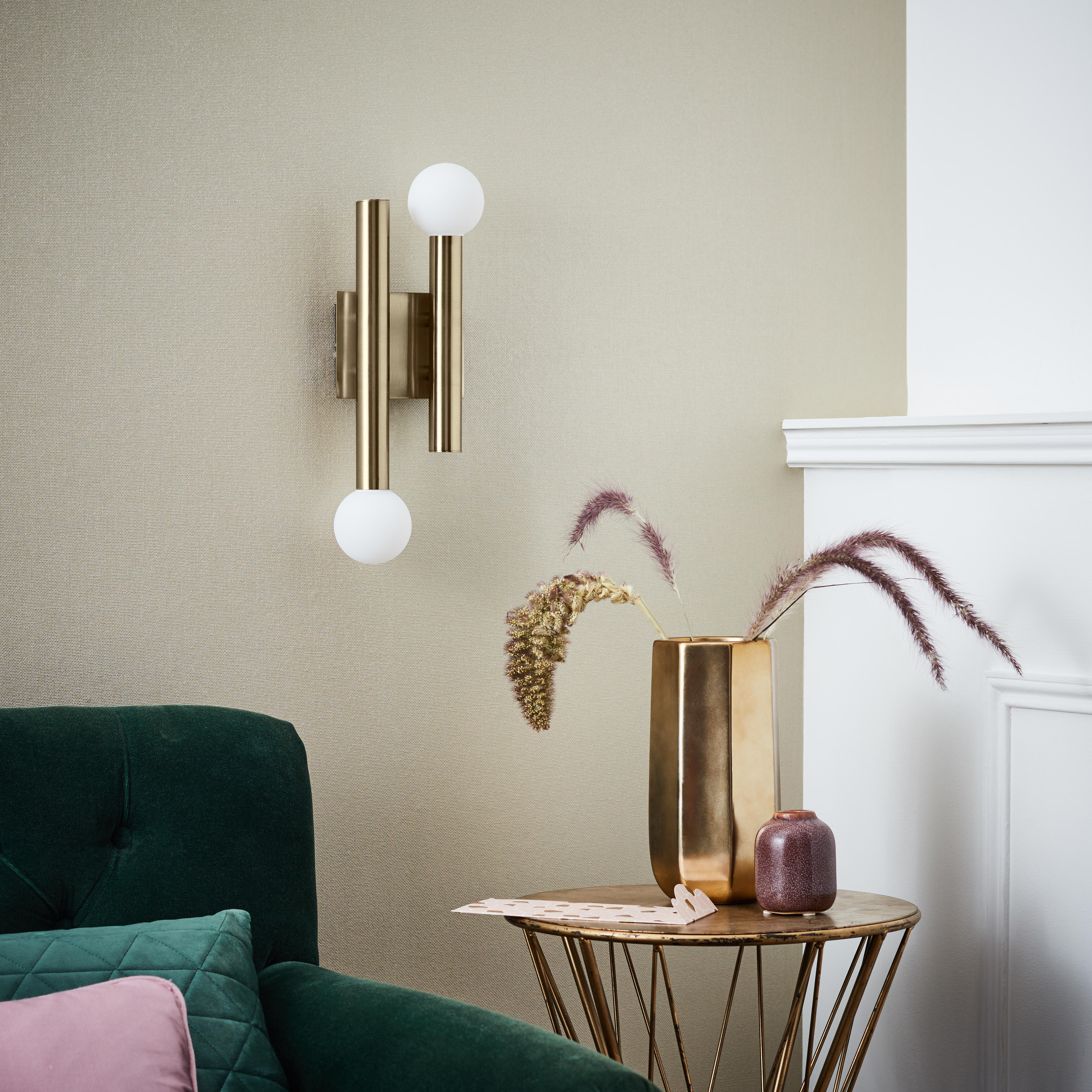 Applique G9, fer / verre, doré, Lucky, BRILLIANT - 2